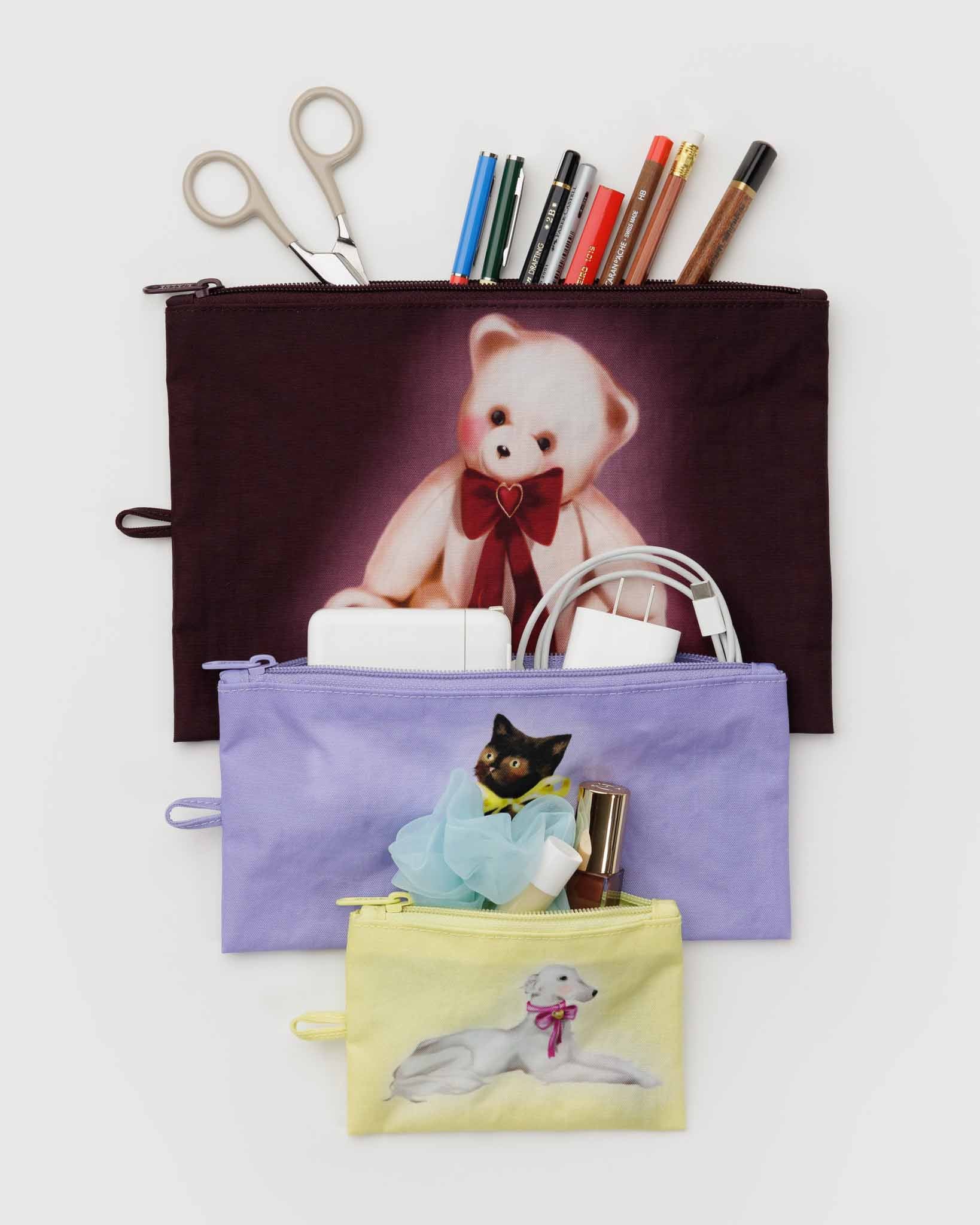 Fancy Animals Flat Pouch Set BAGGU