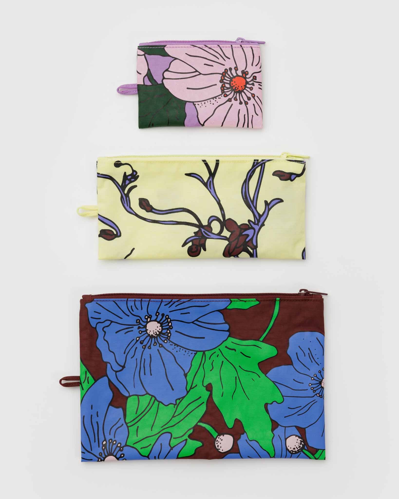 Poppy Mix Flat Pouch Set BAGGU | BAGGU | Packing + Organisation