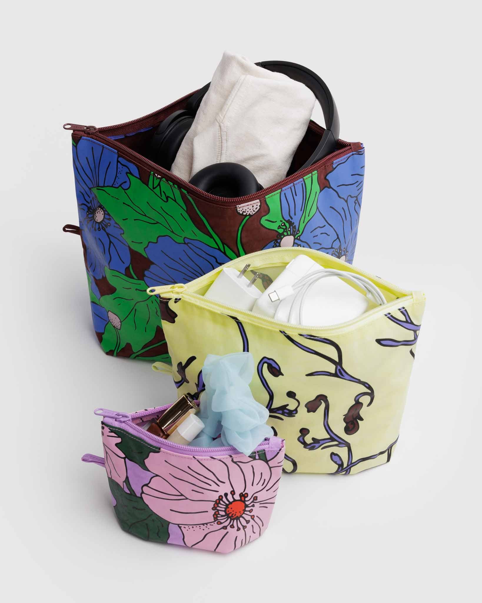 Poppy Mix Go Pouch Set BAGGU | BAGGU | Packing + Organisation