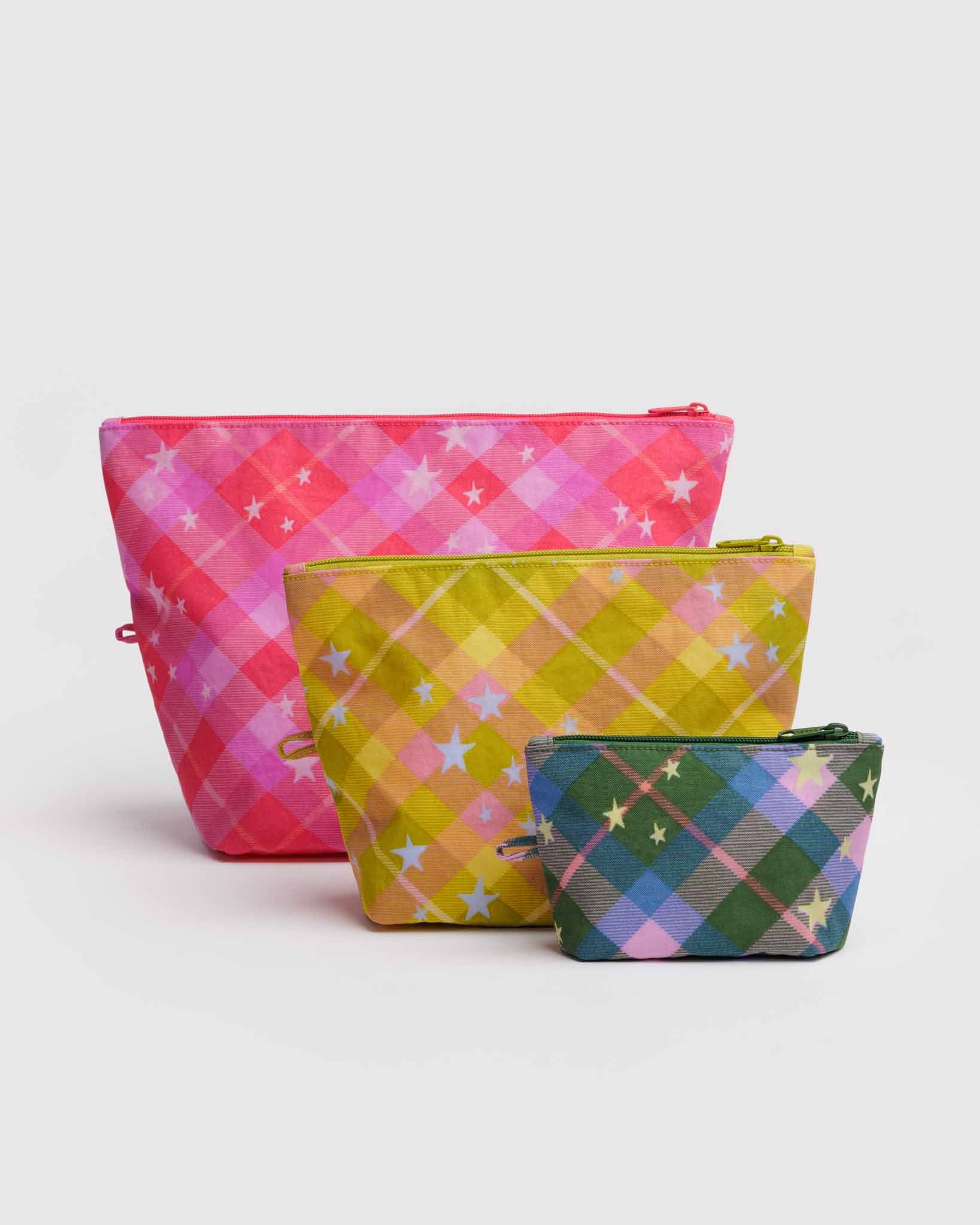Star Plaid Go Pouch Set BAGGU