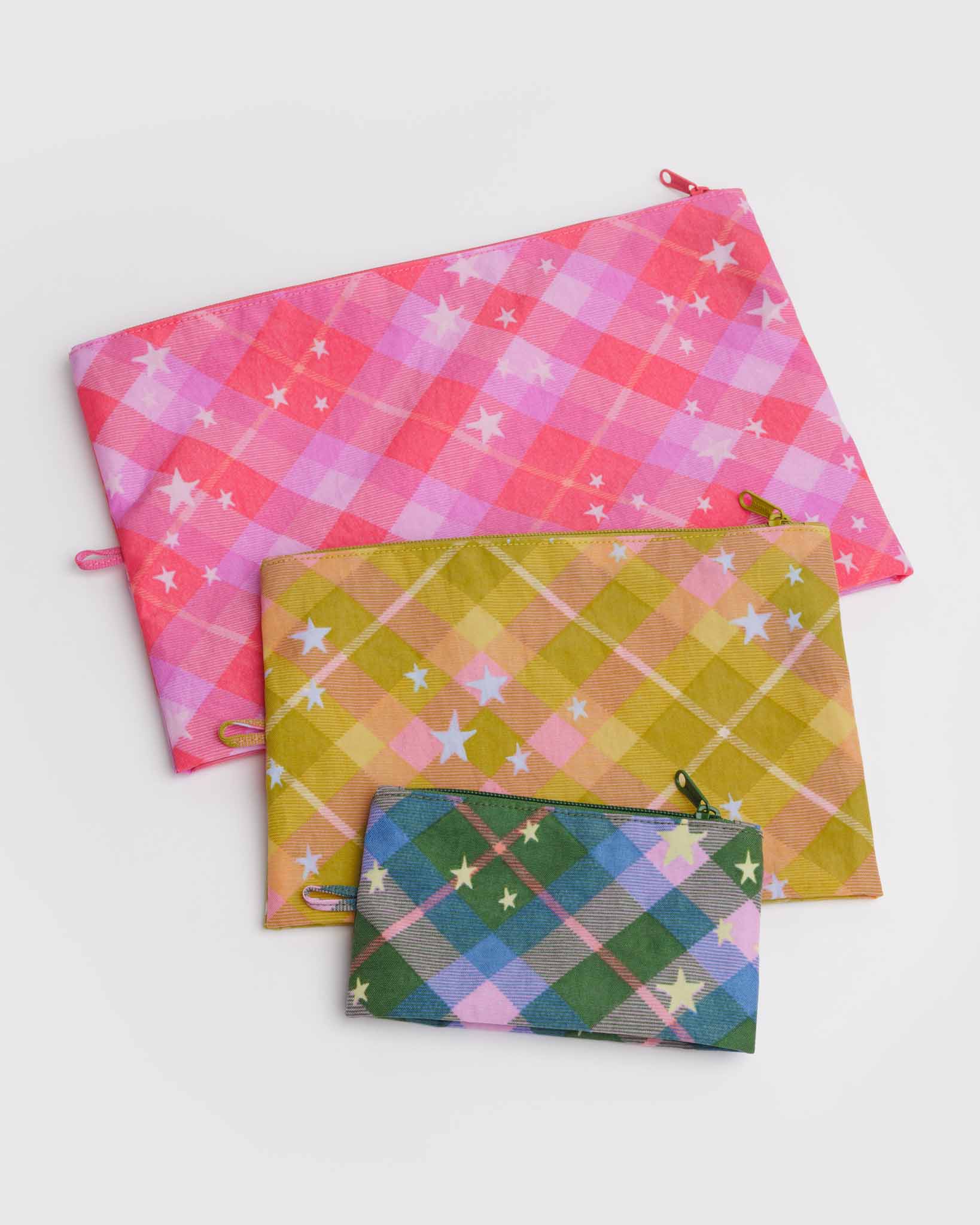 Star Plaid Go Pouch Set BAGGU | BAGGU | Packing + Organisation