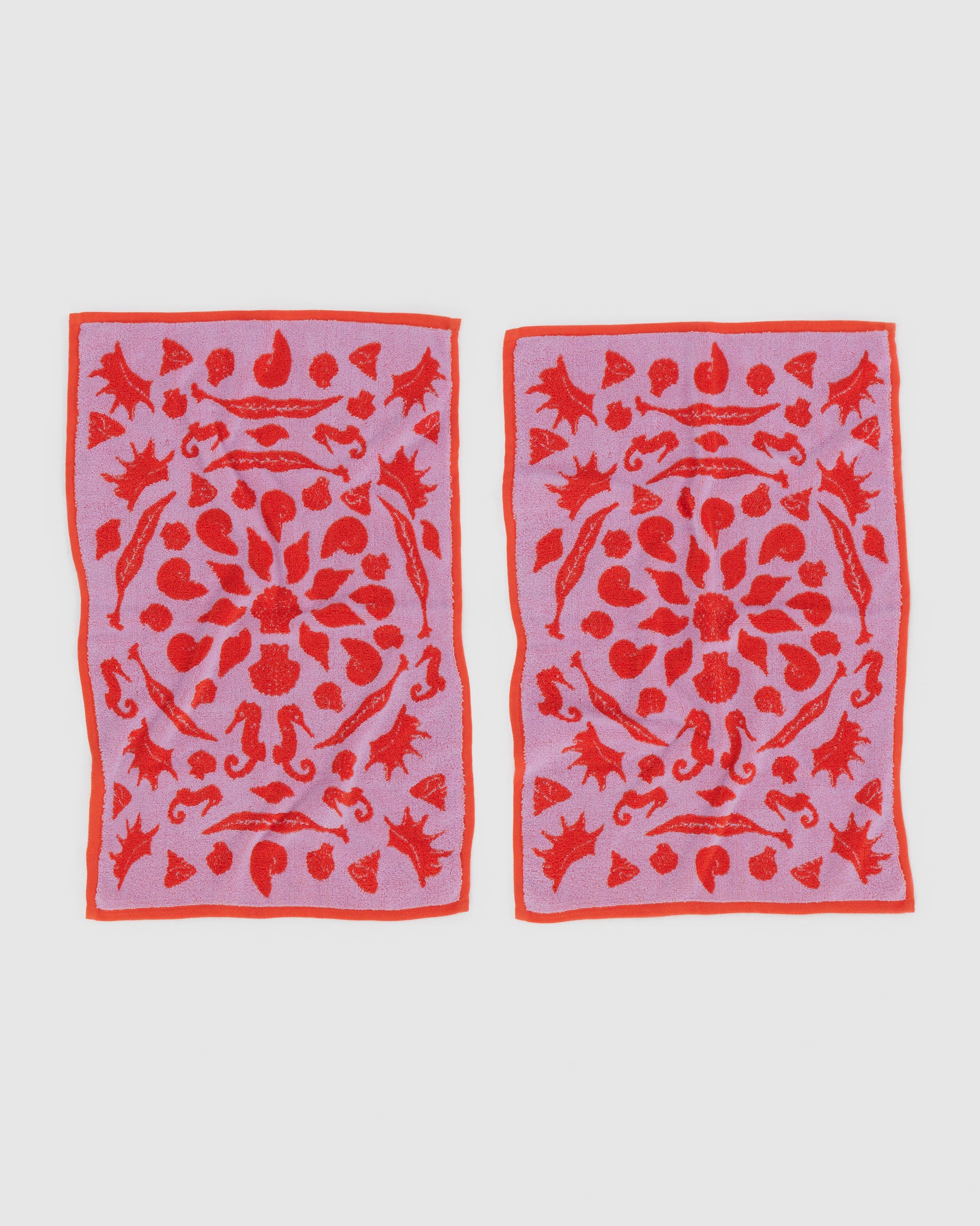 BAGGU Sea Shells Hand Towel Set Of Two
