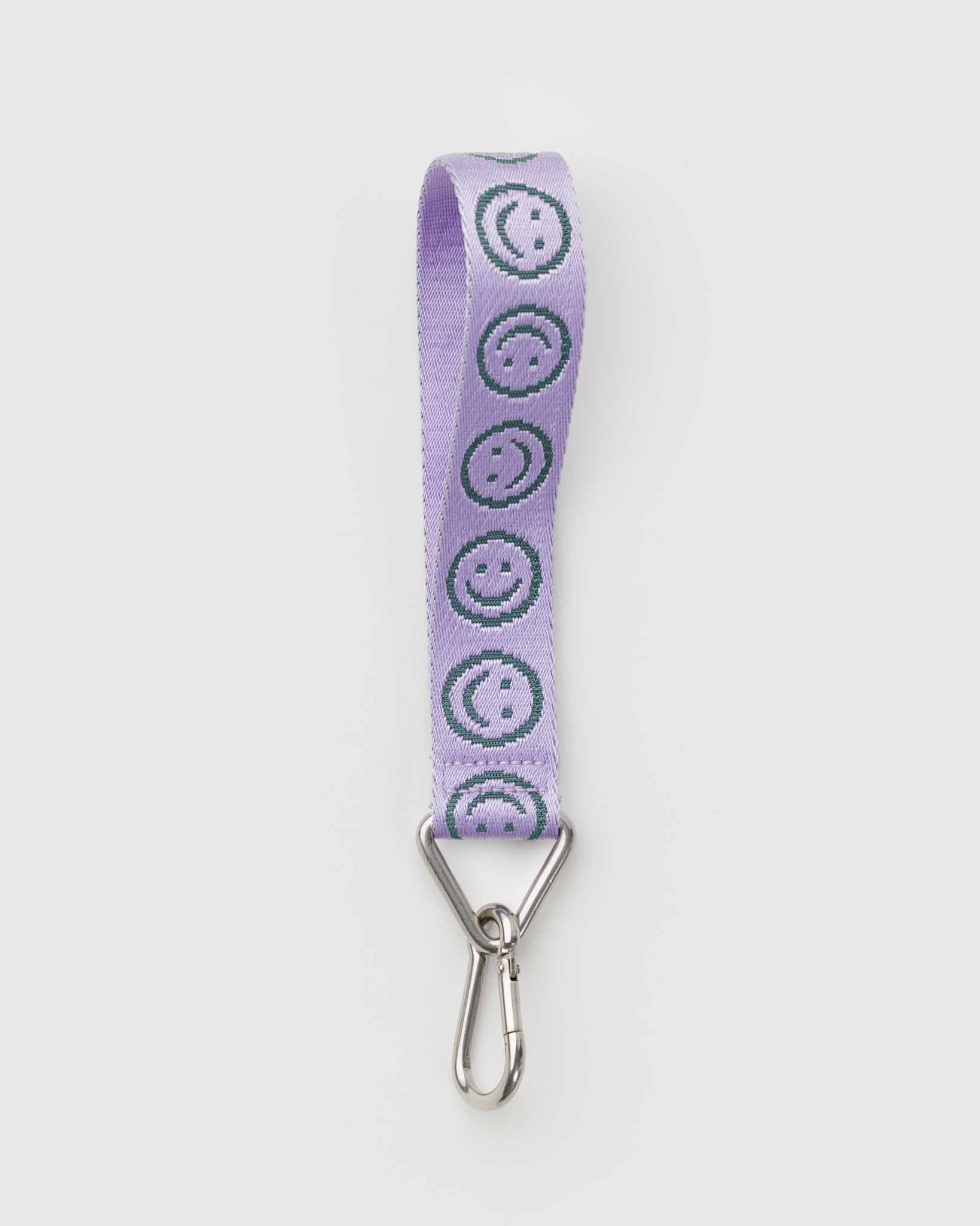 Lilac Happy Logo Keychain BAGGU | BAGGU | Keychains + Key Rings