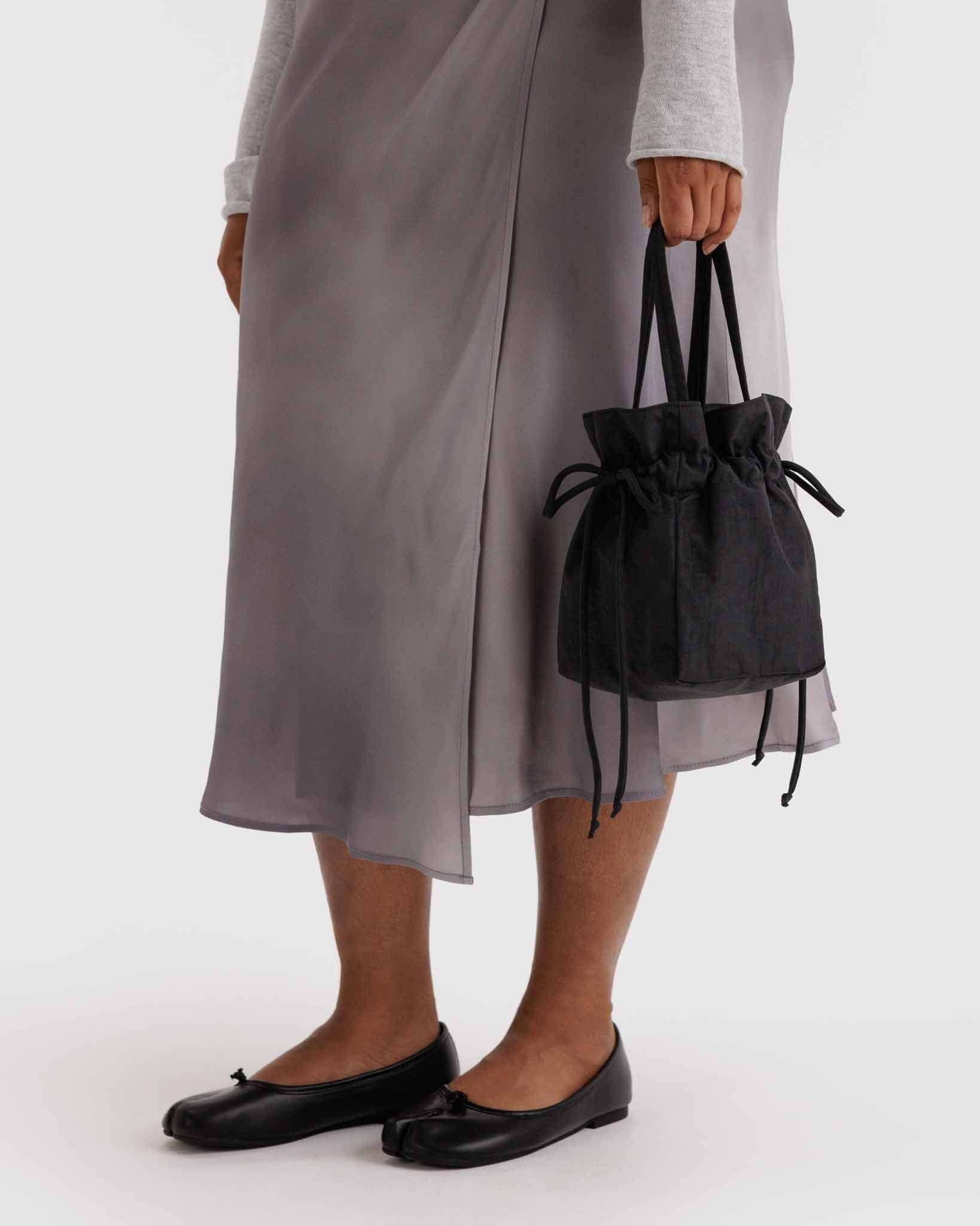 Black Nylon Drawstring Bag BAGGU