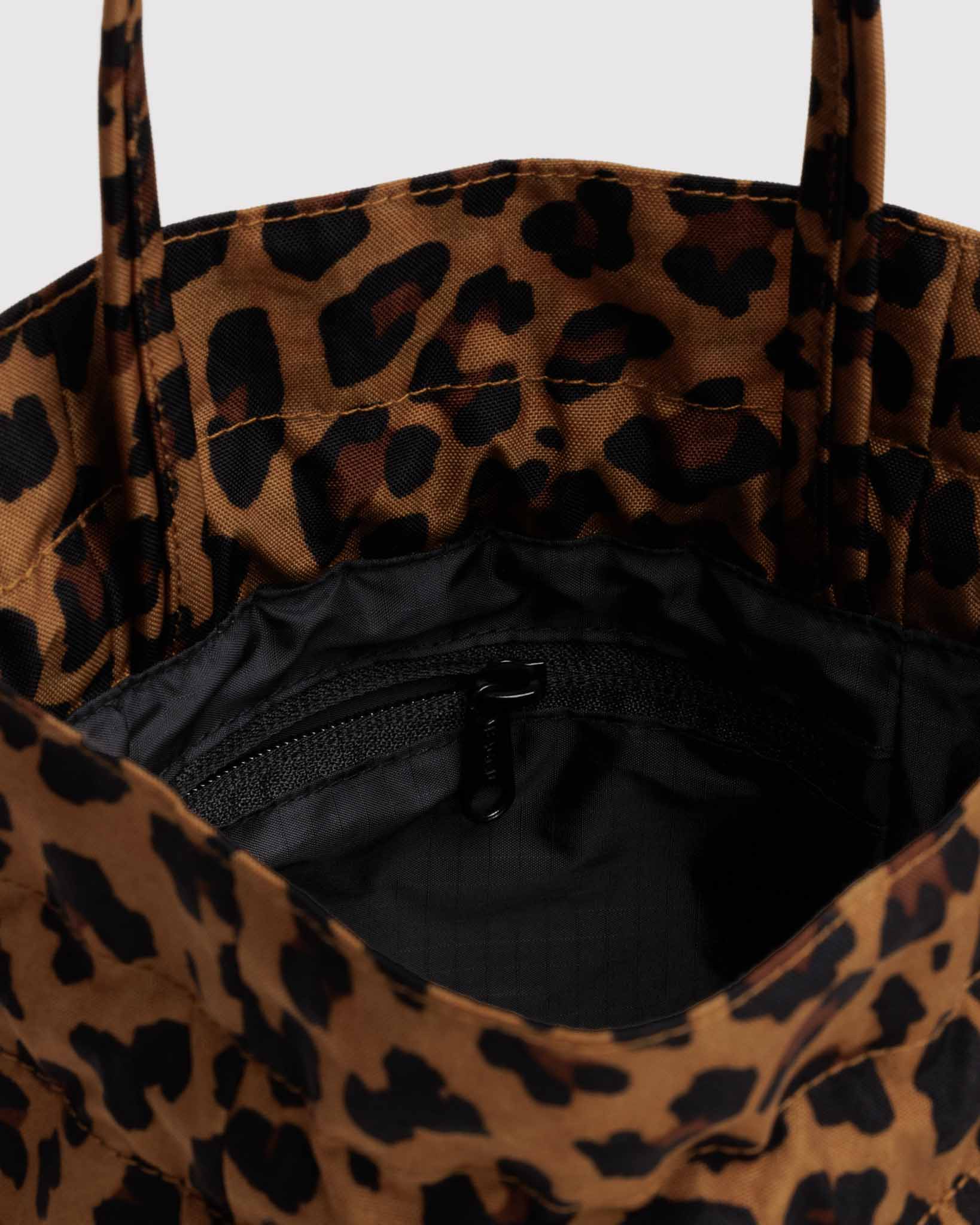 Leopard Nylon Drawstring Bag BAGGU