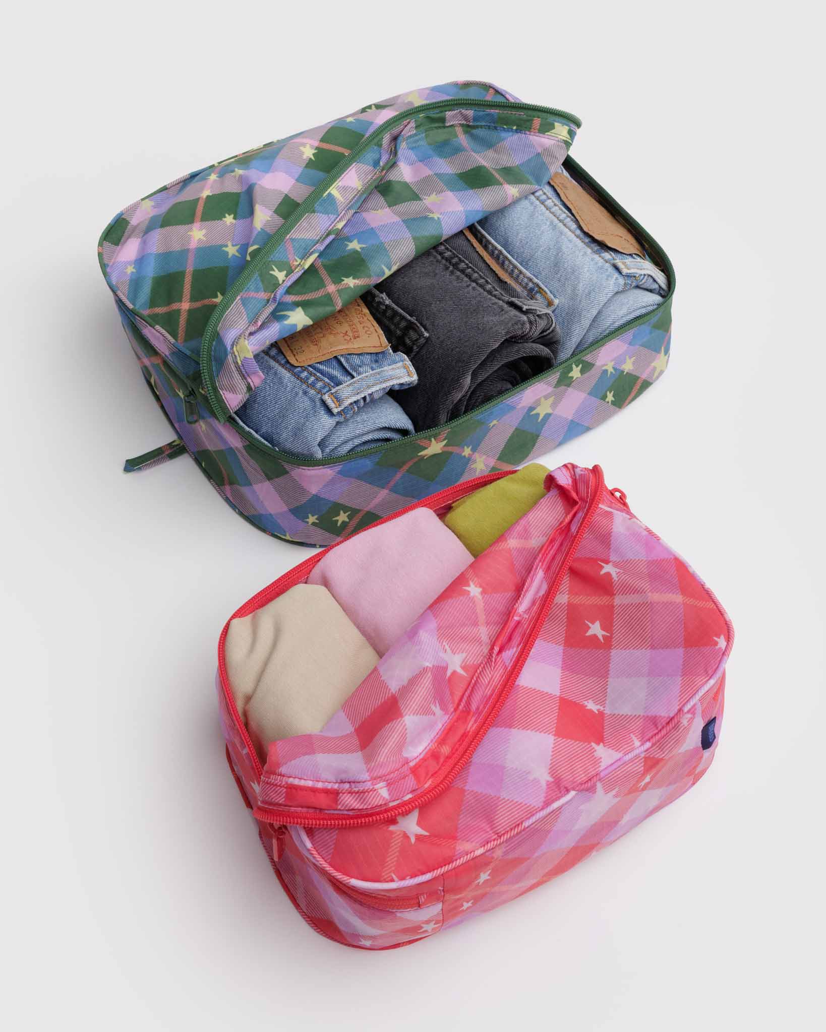 Star Plaid Packing Cube Set BAGGU