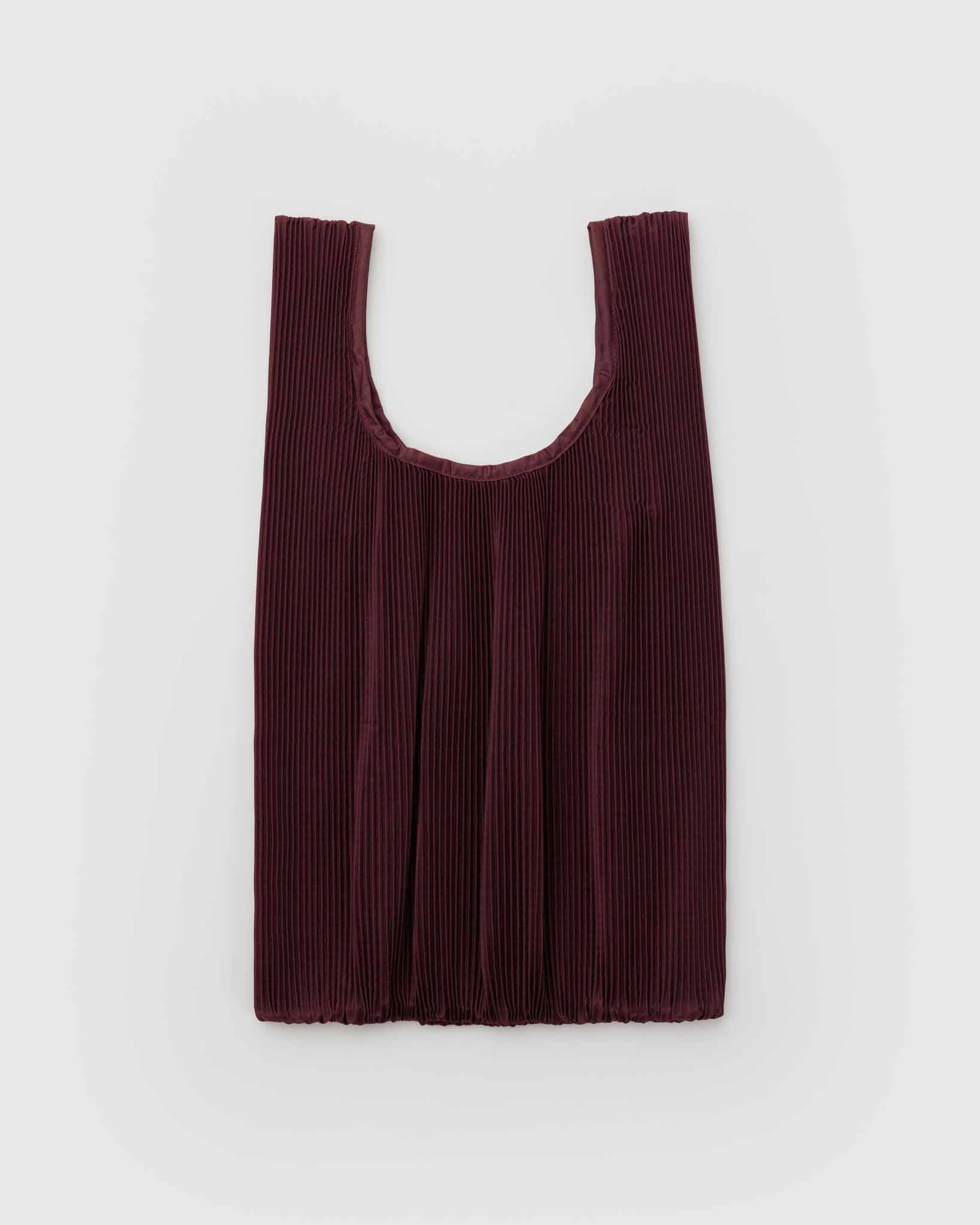 Mahogany Pleated BAGGU | BAGGU | Shopping Tote Bag