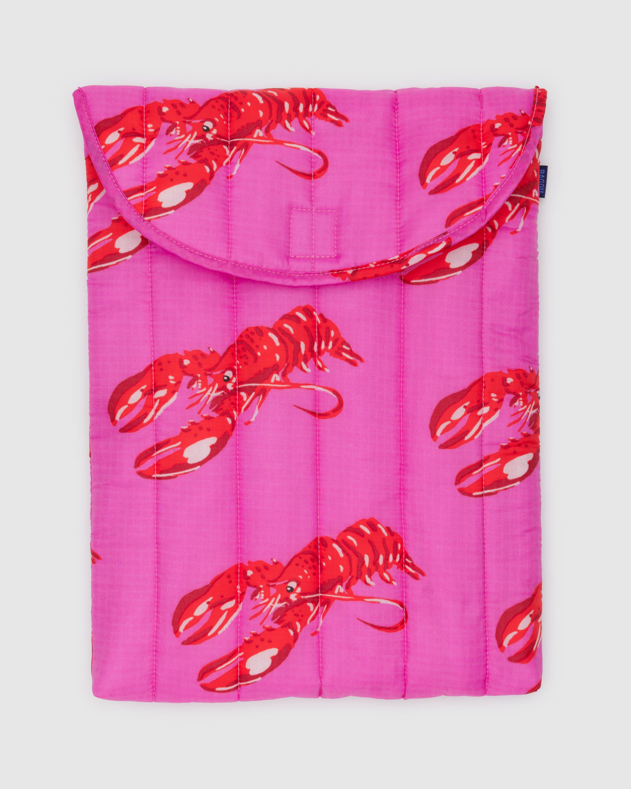 Pink Lobster Puffy Laptop Sleeve 16"