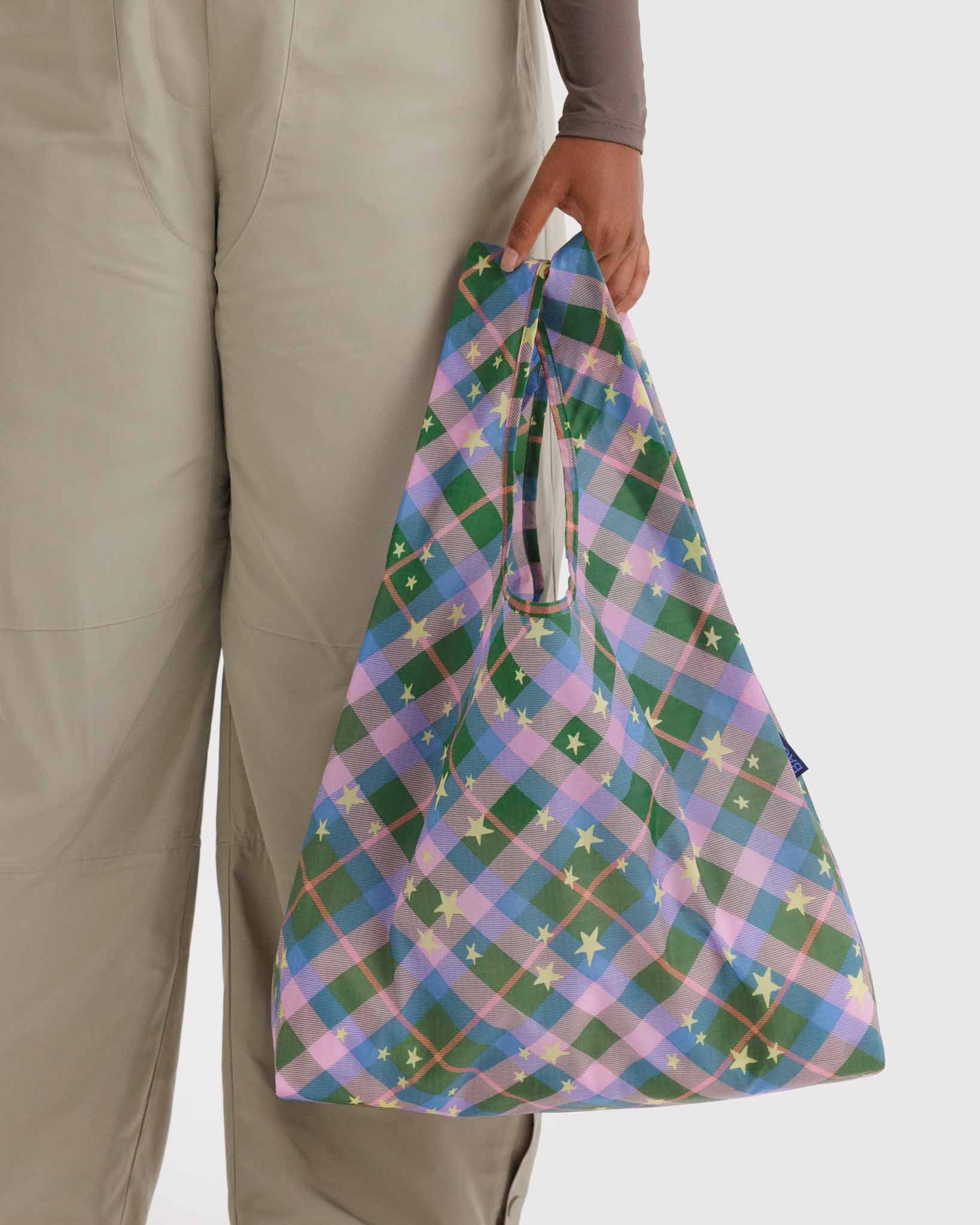 Green Star Plaid Standard Baggu BAGGU