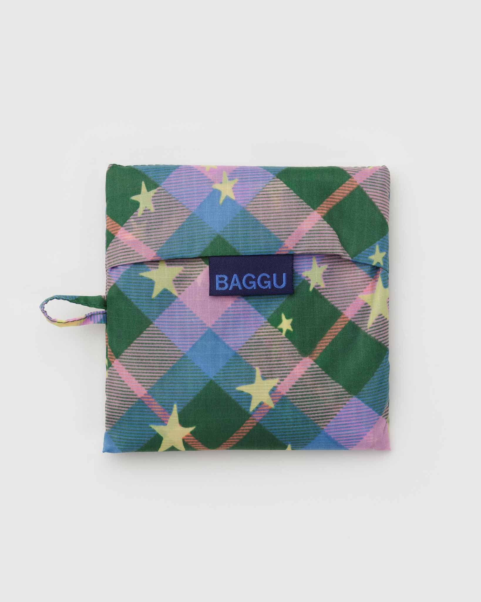 Green Star Plaid Standard Baggu BAGGU
