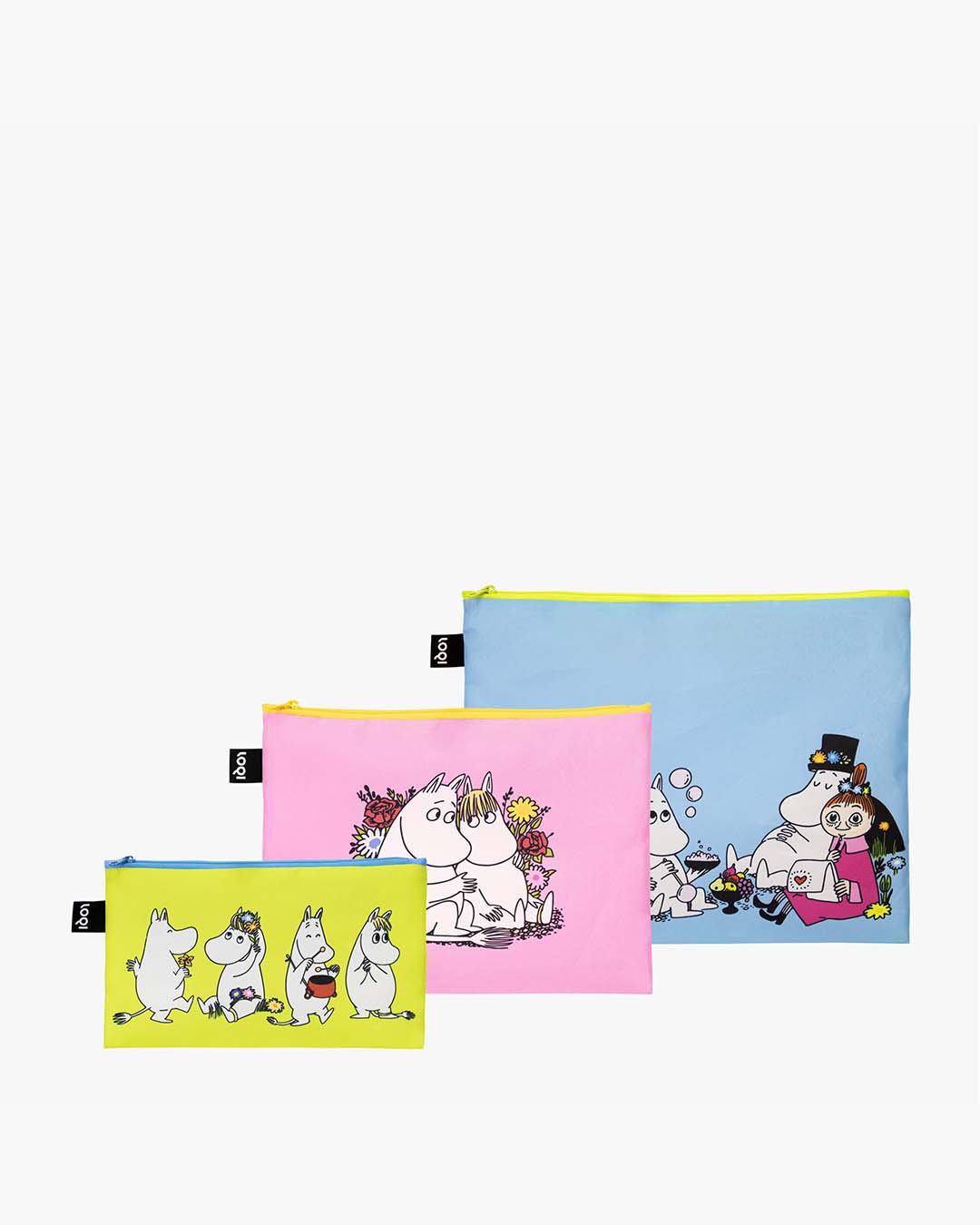 Moomin Together Set of 3 Recycled Zip Pockets