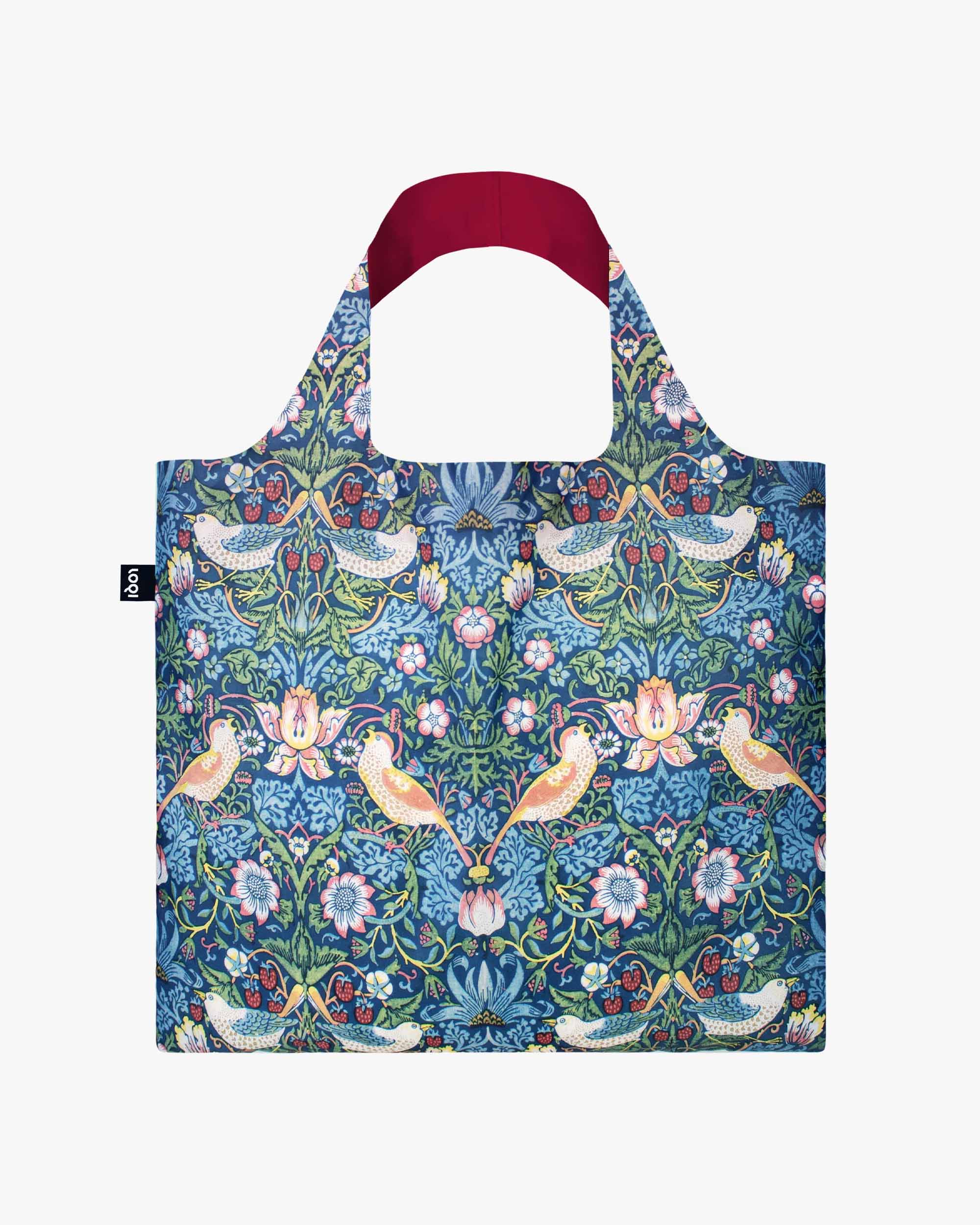 LOQI | Strawberry Thief by William Morris Recycled Bag | Shopping Tote Bag
