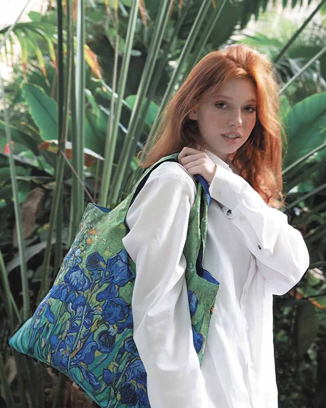 Irises by Vincent VAN GOGH Recycled Bag