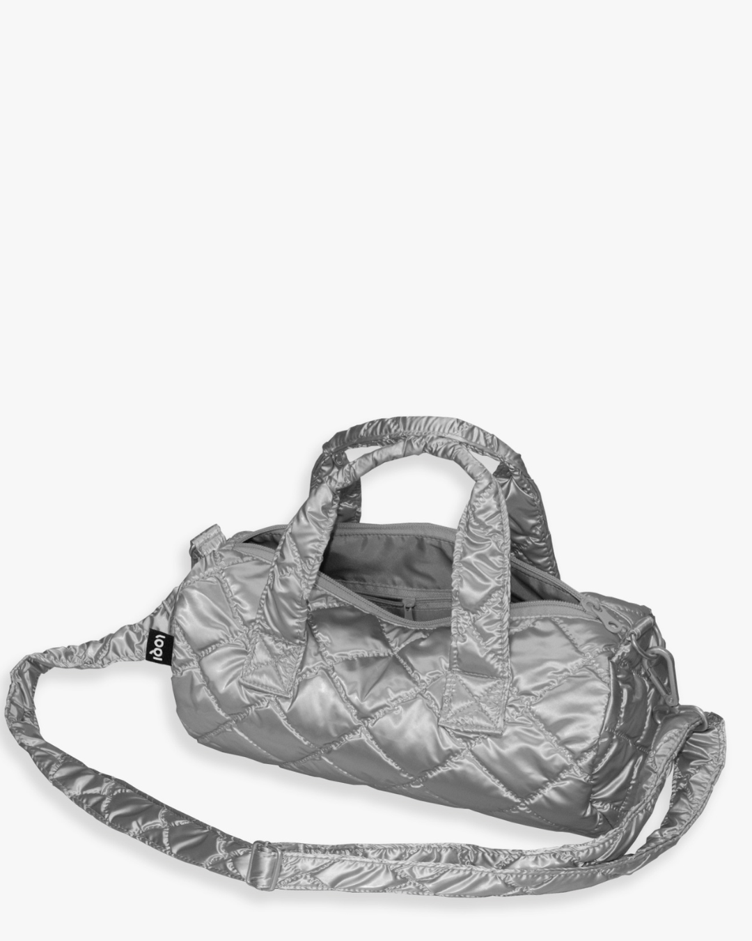 Metallic Silver Puffy Medium Bag