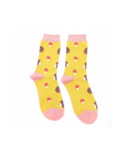 Hedgehogs & Toadstools (Various Colours) | Women's Socks | Miss Sparrow