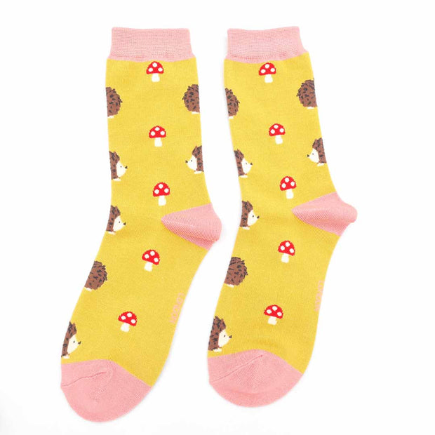 Hedgehogs & Toadstools (Various Colours) | Women's Socks | Miss Sparrow