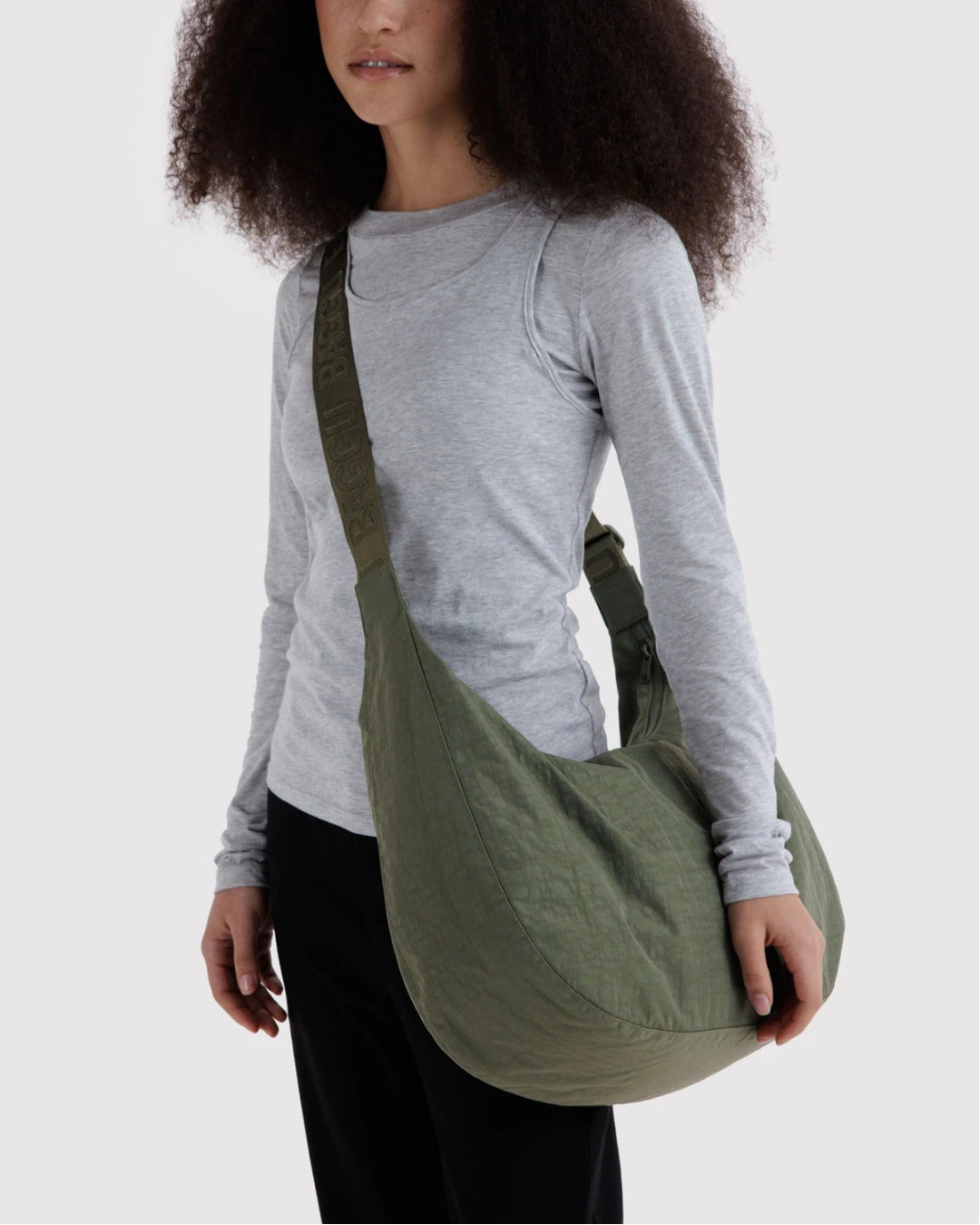 Caper Large Nylon Crescent Bag | BAGGU | Large Nylon Crescent Bag