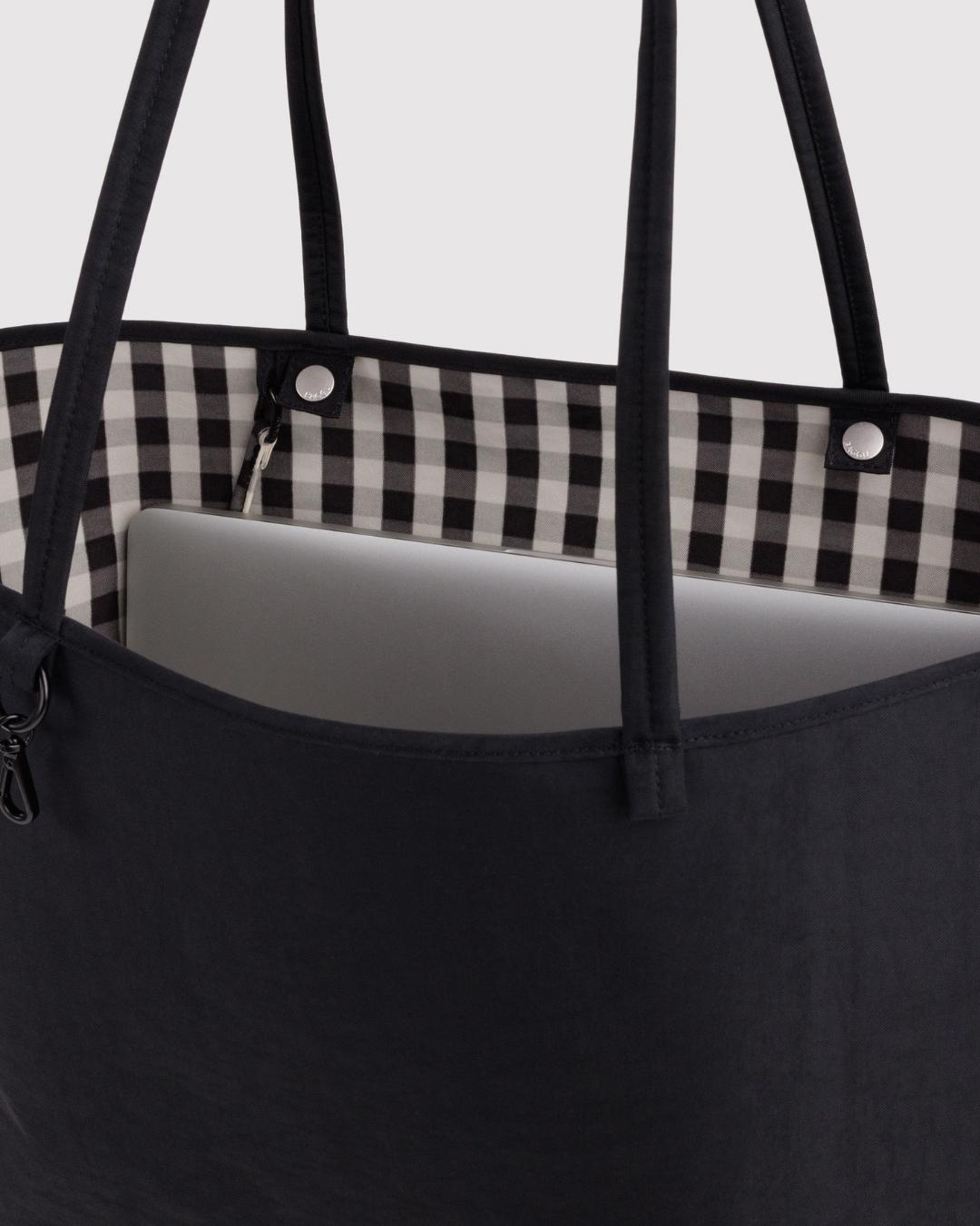 Black Mix Large Nylon Reversible Tote BAGGU