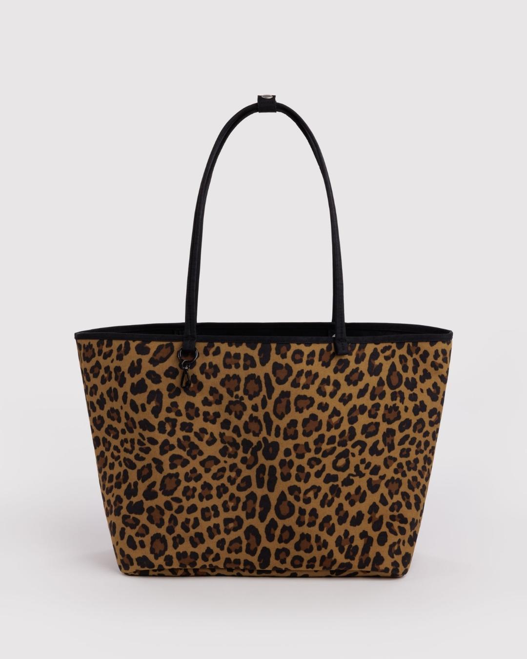 Leopard Mix Large Nylon Reversible Tote BAGGU