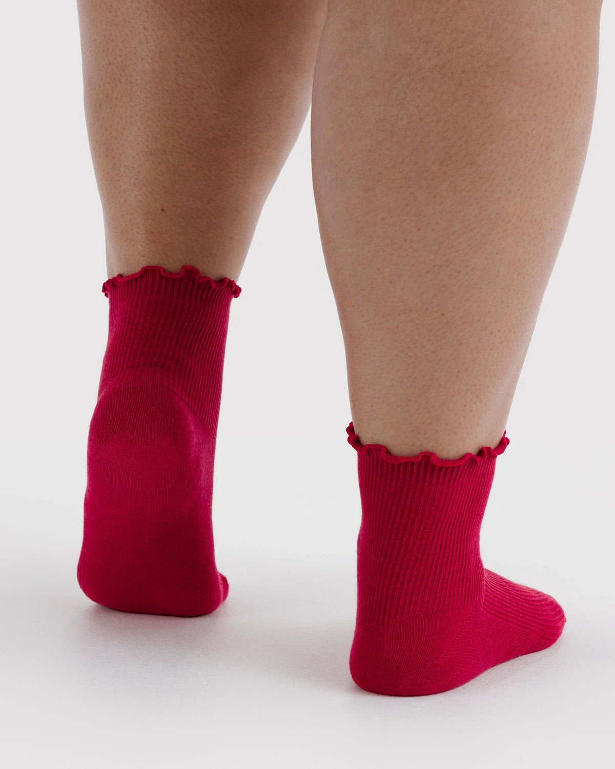 Wild Plum & Cherry Lettuce Edge Sock Set of 2