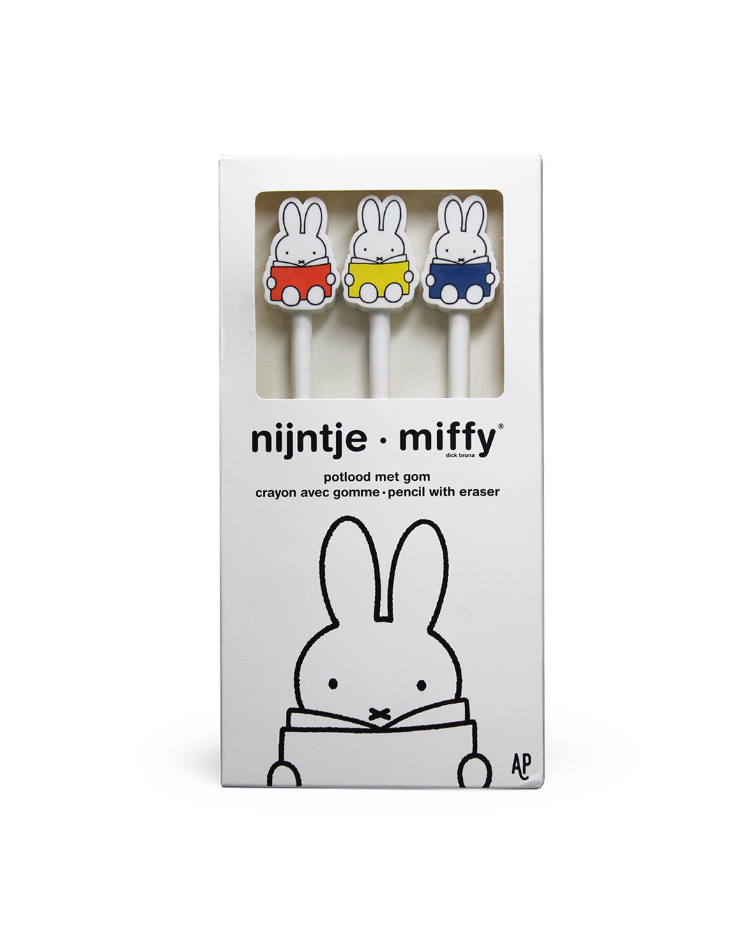 Set of 3 Miffy Pencils with Book Erasers