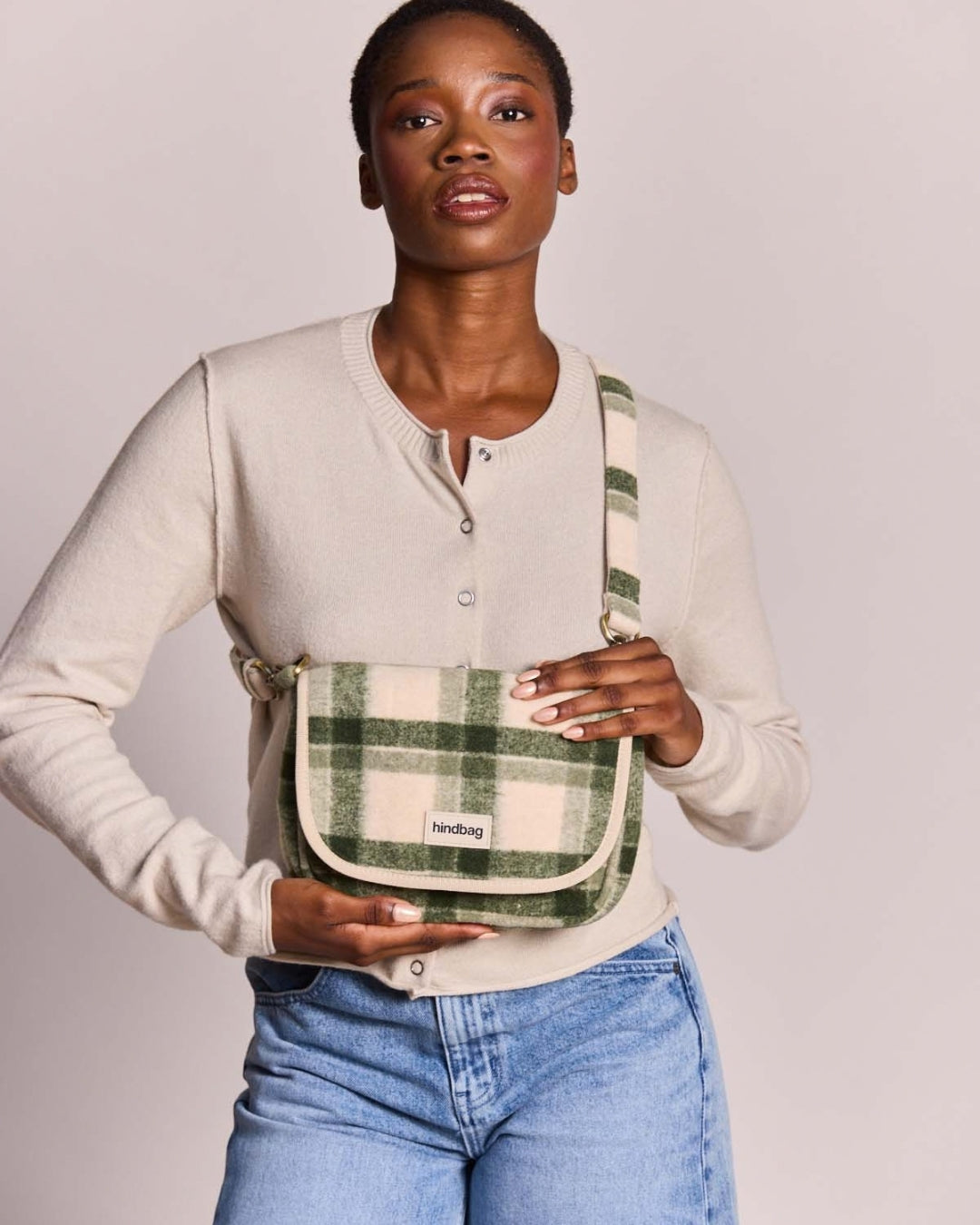 Green Tartan Margault Shoulder Bag hindbag
