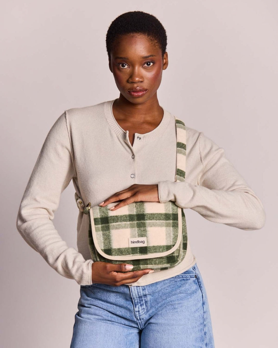 Green Tartan Margault Shoulder Bag hindbag