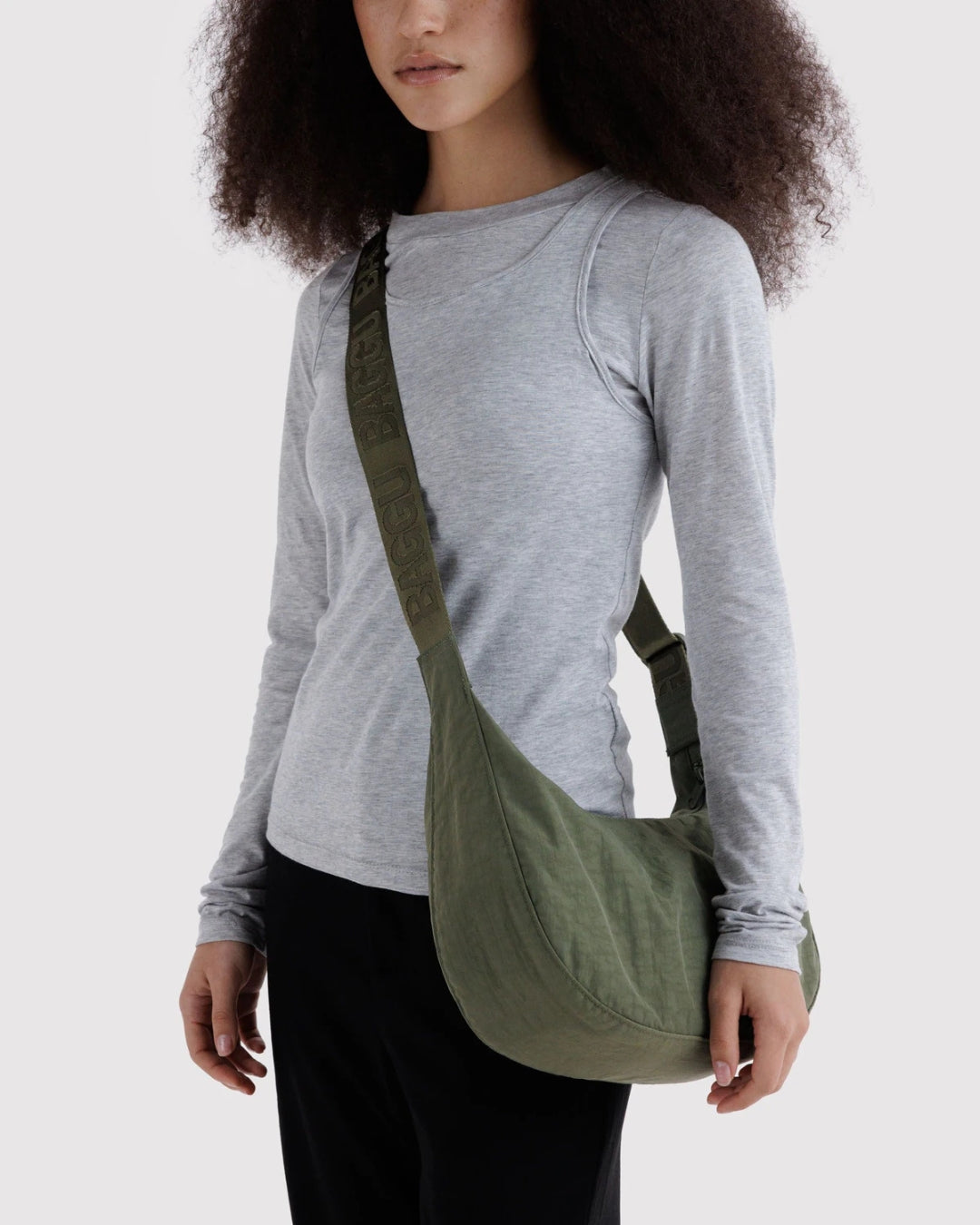 Caper Medium Nylon Crescent Bag