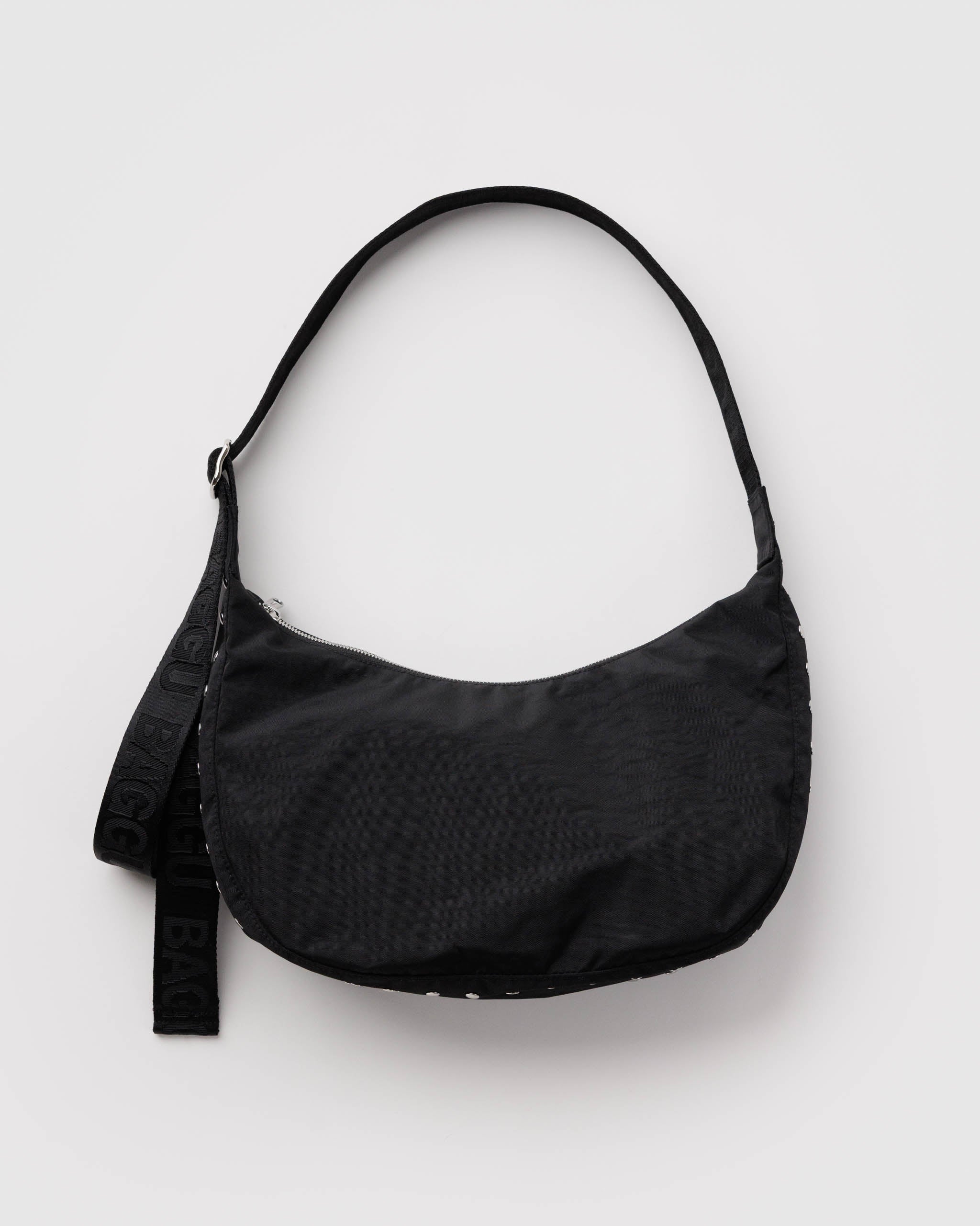 Leopard Medium Nylon Crescent Bag