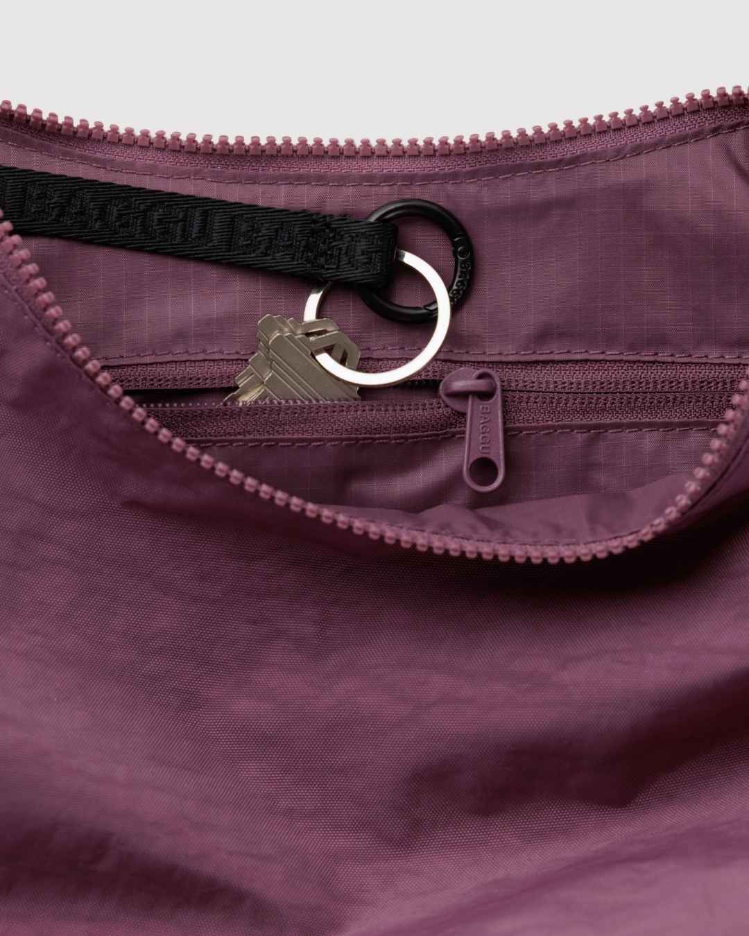Wild Plum Medium Nylon Crescent Bag BAGGU