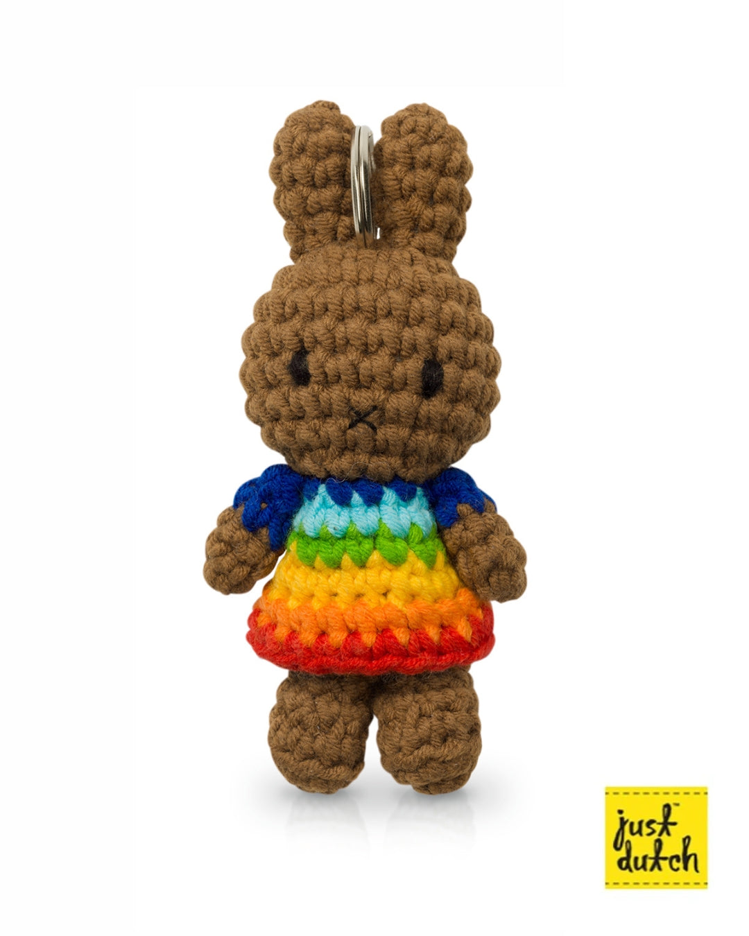 Melanie Miffy Crochet Handmade Keyring Rainbow