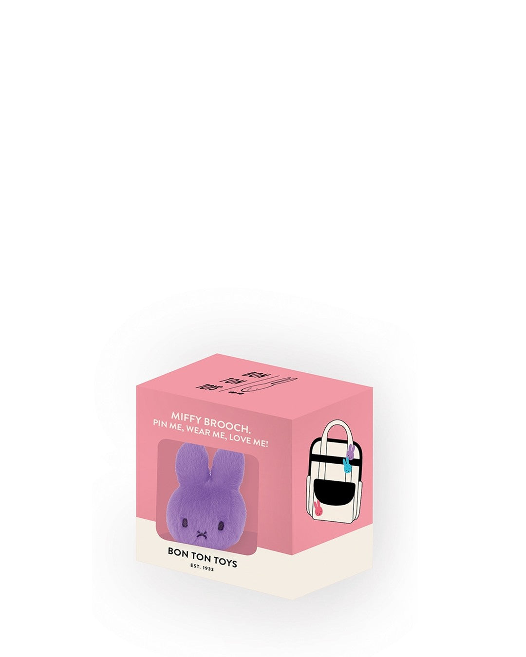 Miffy ECO Fuzzy Brooch in Giftbox in Lilac | Miffy Brooch