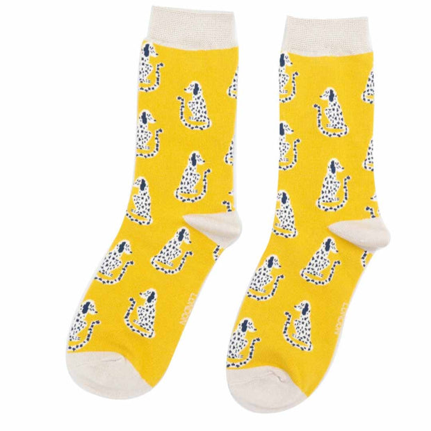 Sitting Dogs (Blue/Pink/Yellow) | Women's Socks | Miss Sparrow