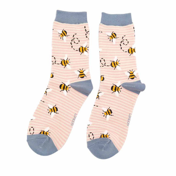 Bees Stripes (Various Colours) | Women's Socks | Miss Sparrow