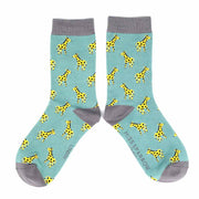 Little Giraffes (Pink or Duck Egg) | Women's Socks | Miss Sparrow