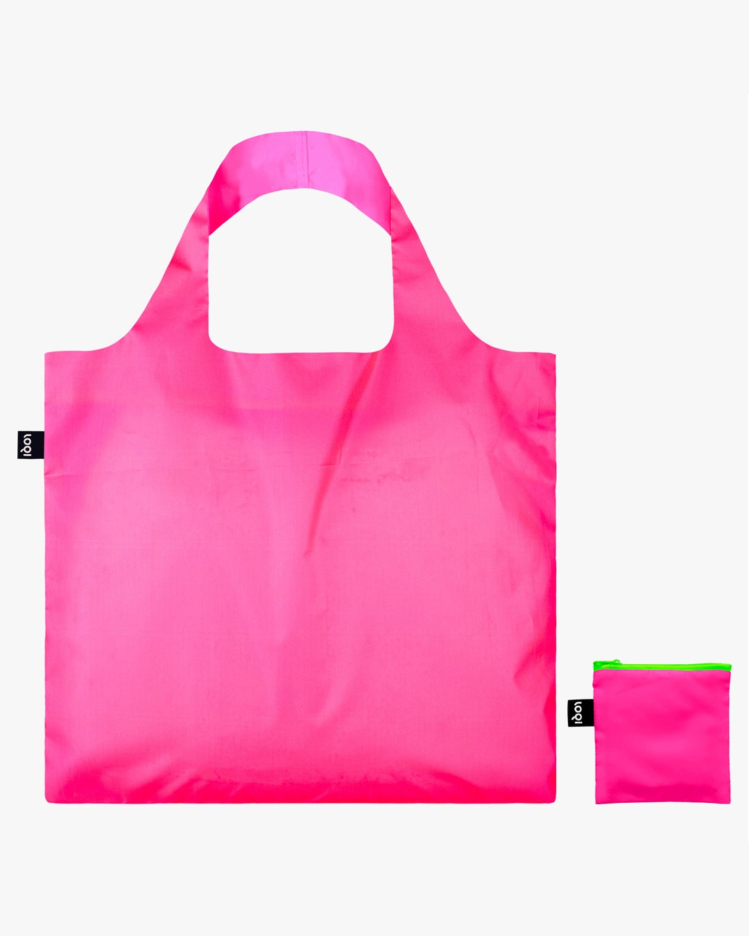 LOQI | Neon Pink Recycled Bag | Shopping Tote Bag