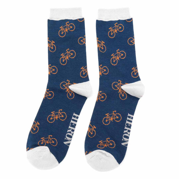 Bikes (Navy or Teal) | Men's Socks | Mr Heron
