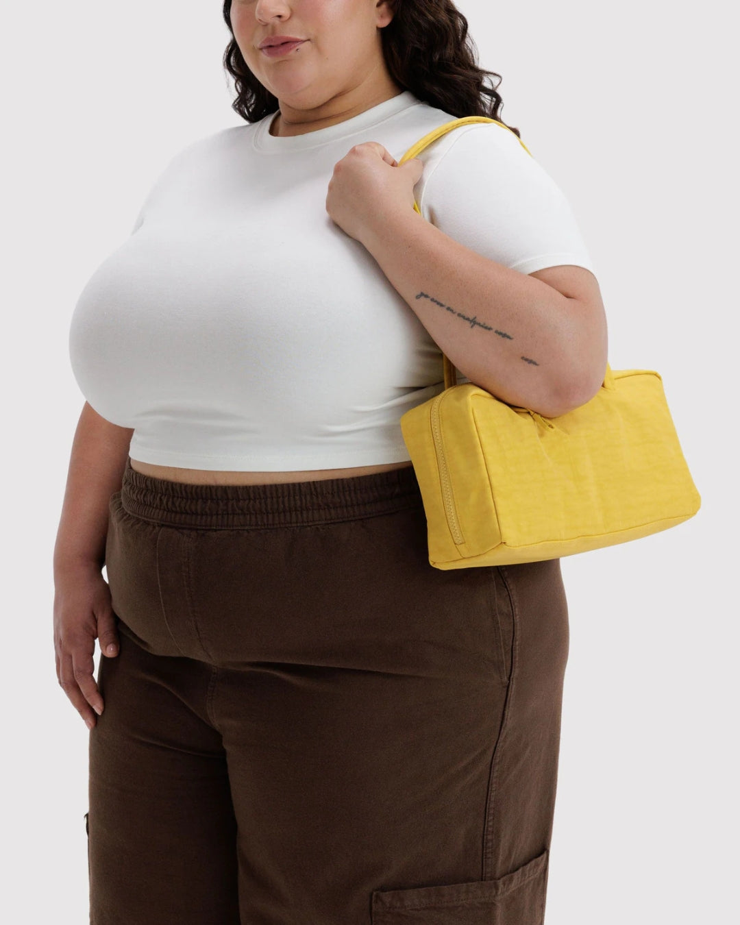 Sunflower Nylon Bowler Bag | BAGGU | Nylon Bowler Bag