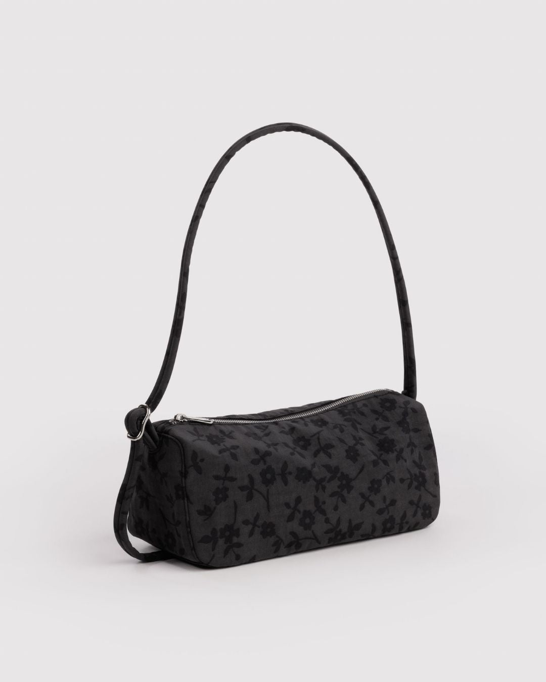Charcoal Ditsy Floral Nylon Loaf Bag