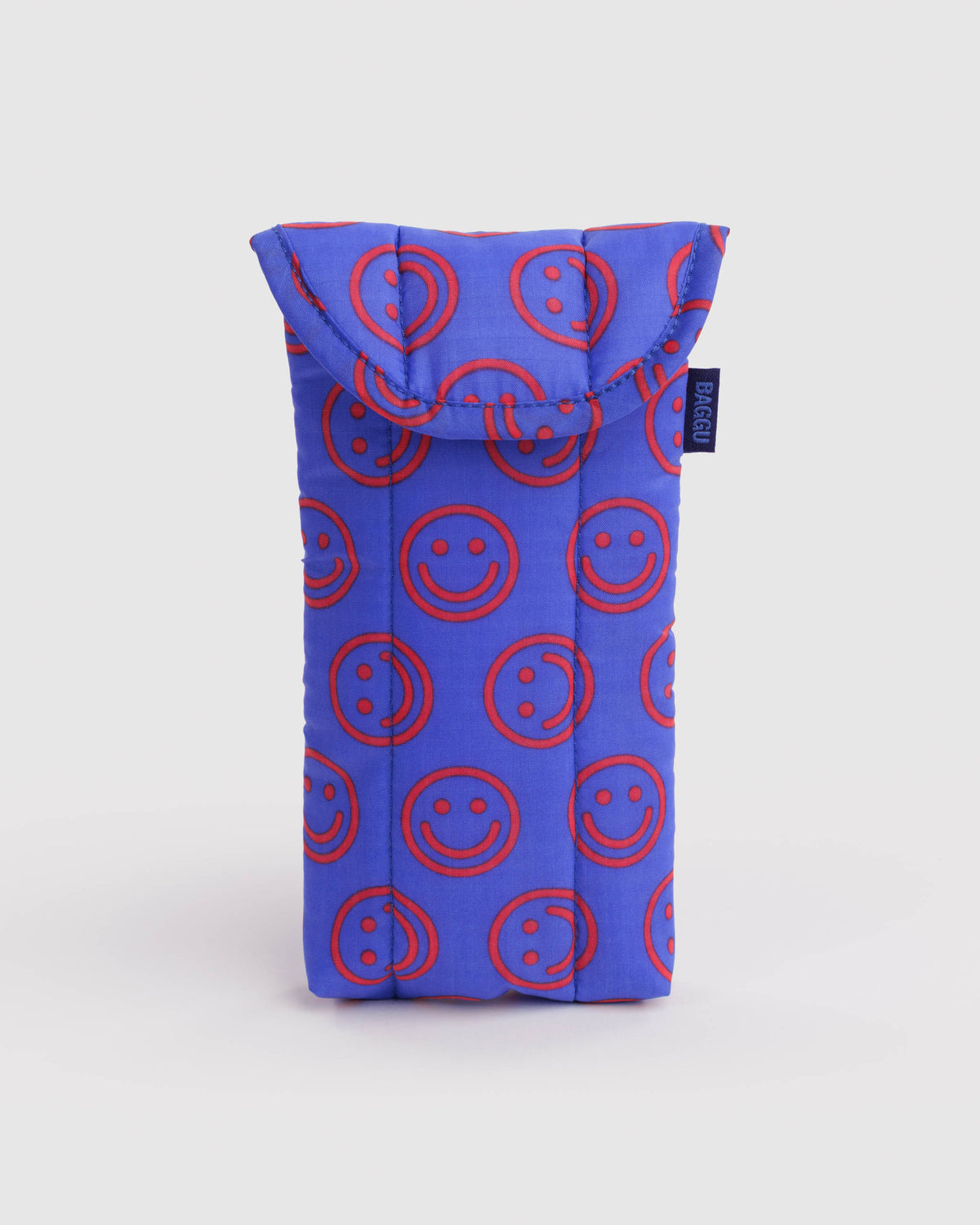 Mini Cobalt Happy Puffy Glasses Sleeve | BAGGU | Puffy Glasses Sleeve