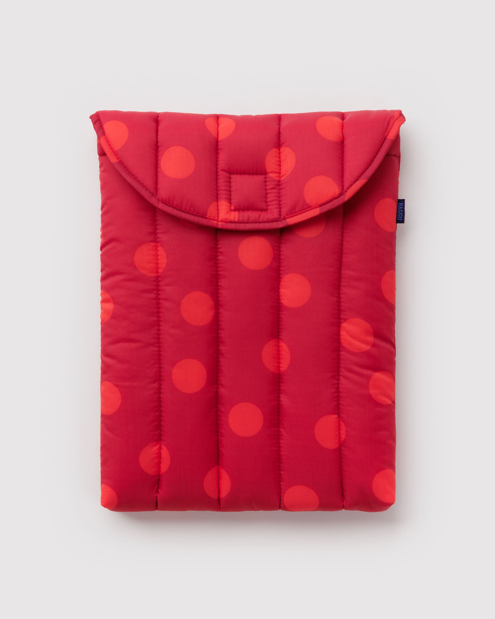 Red Polka Dot Puffy Laptop Sleeve 13"/14"