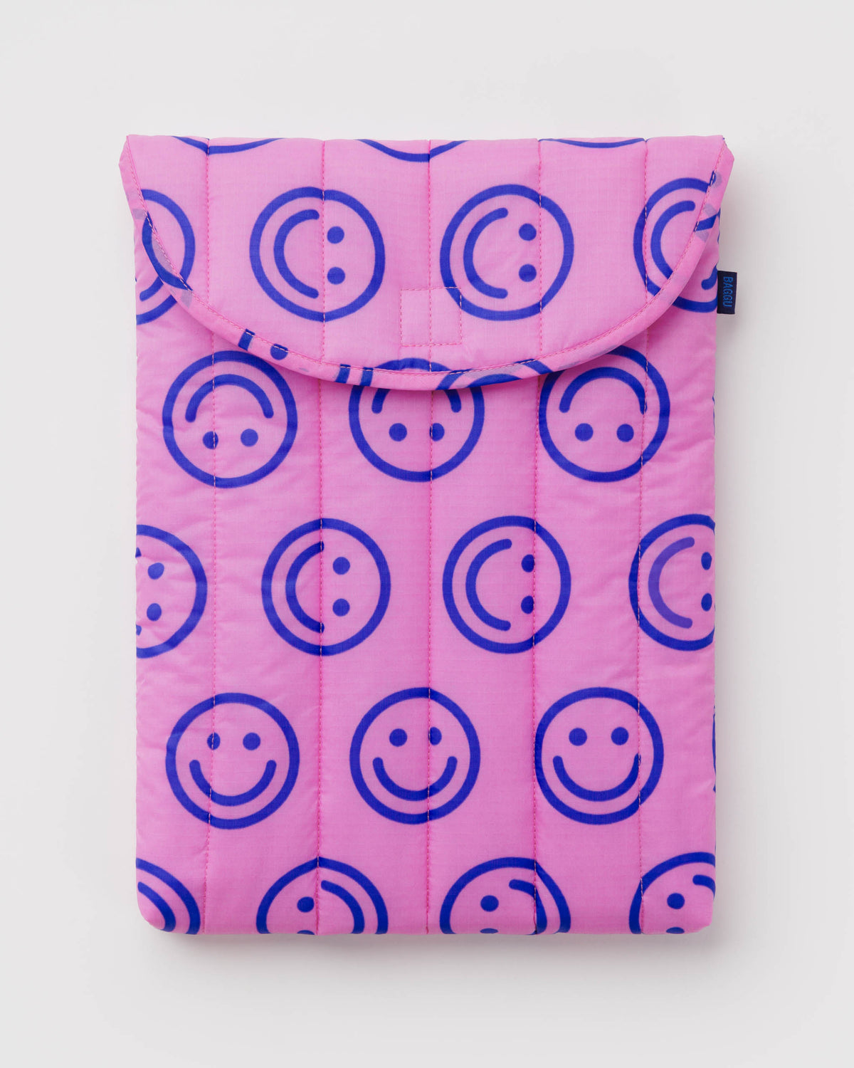 Pop Pink Happy Puffy Laptop Sleeve 16" | BAGGU | Puffy Laptop Sleeve 16"