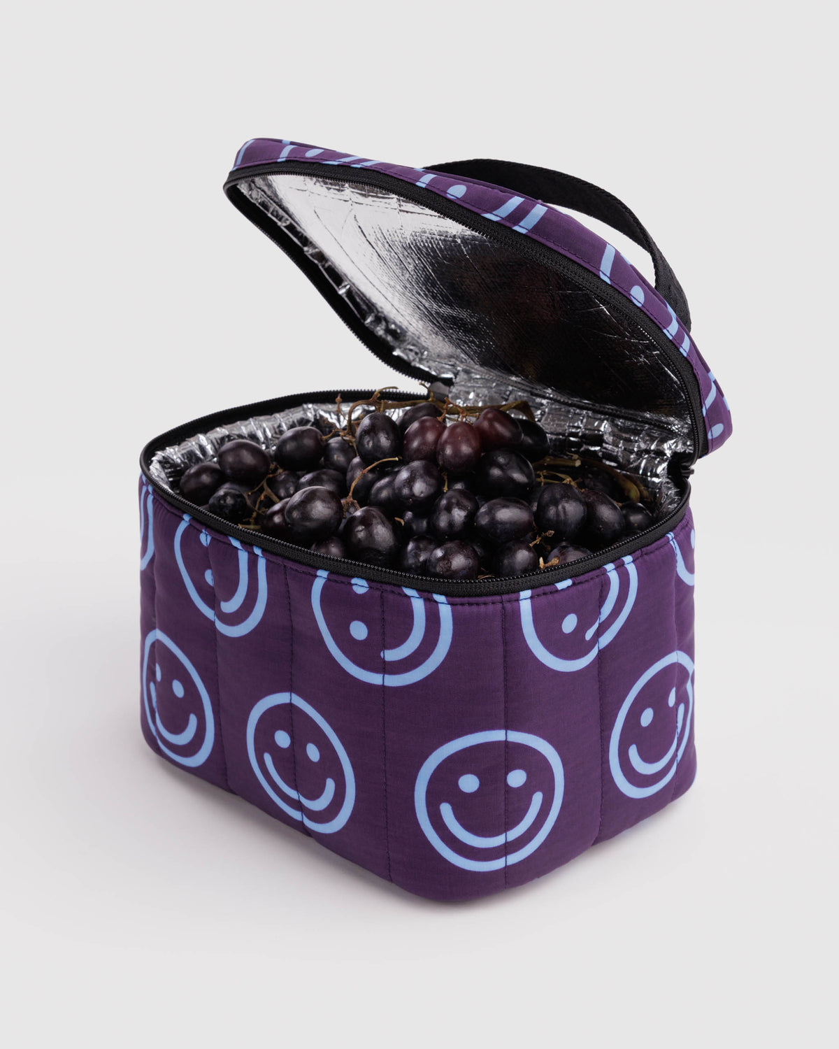 Indigo Happy Puffy Lunch Bag | BAGGU | Puffy Lunch Bag