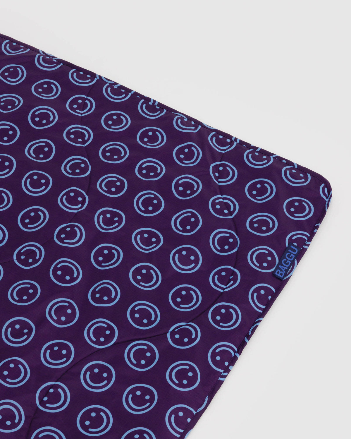Indigo Happy Puffy Picnic Blanket | BAGGU | Puffy Picnic Blanket