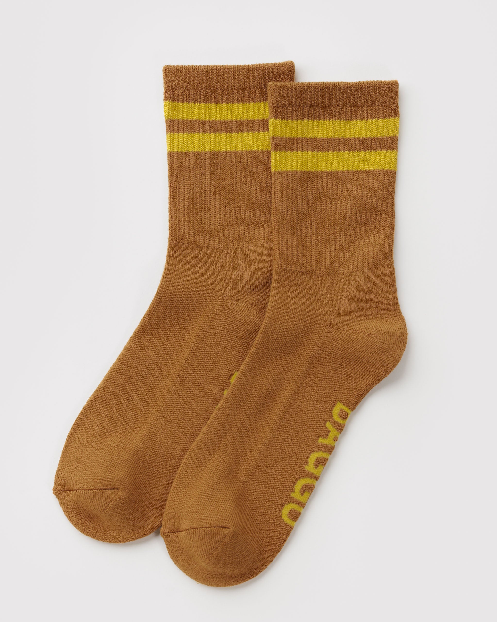 Toffee Stripe Ribbed Sock