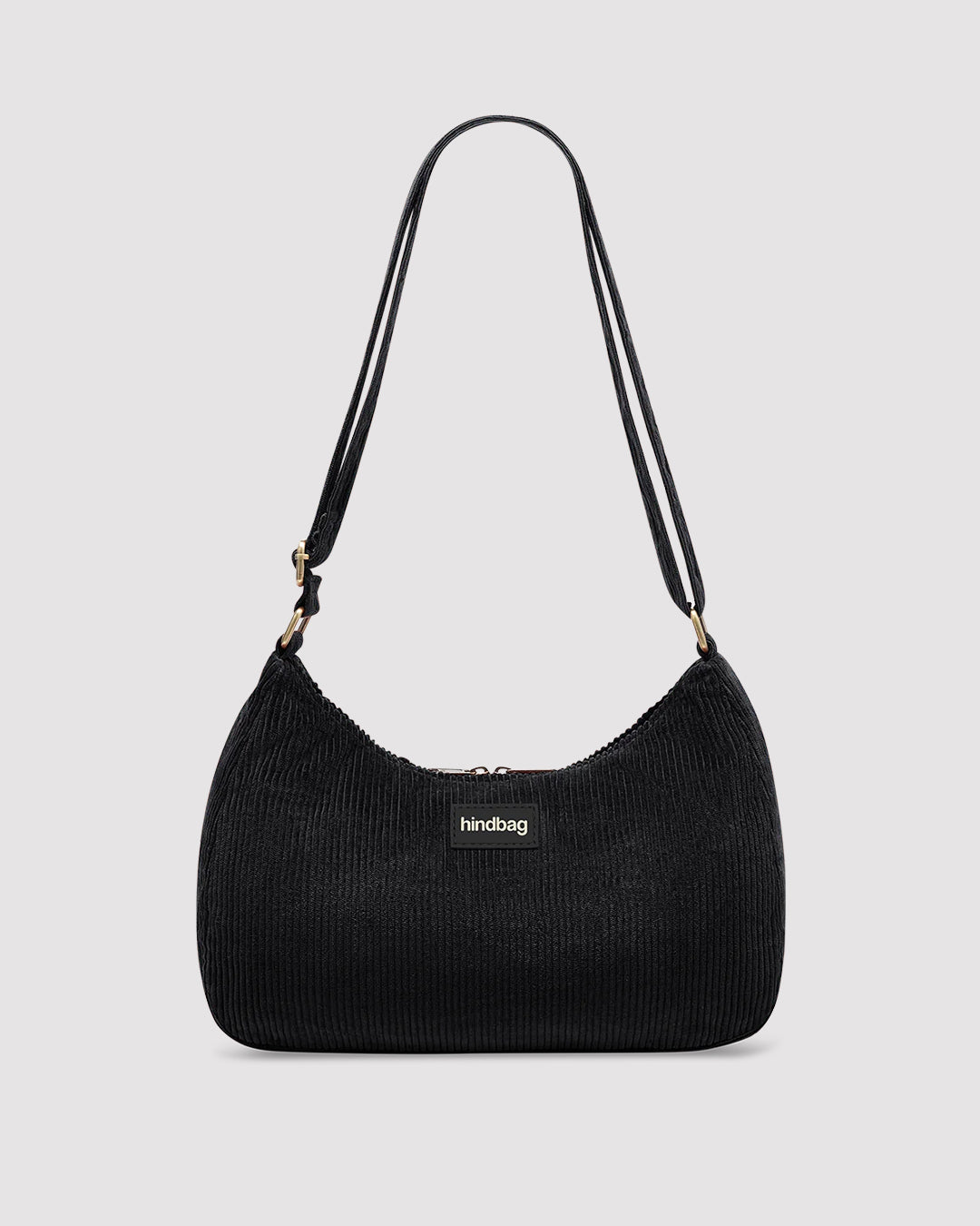 Black Corduroy Rosa Shoulder Bag hindbag