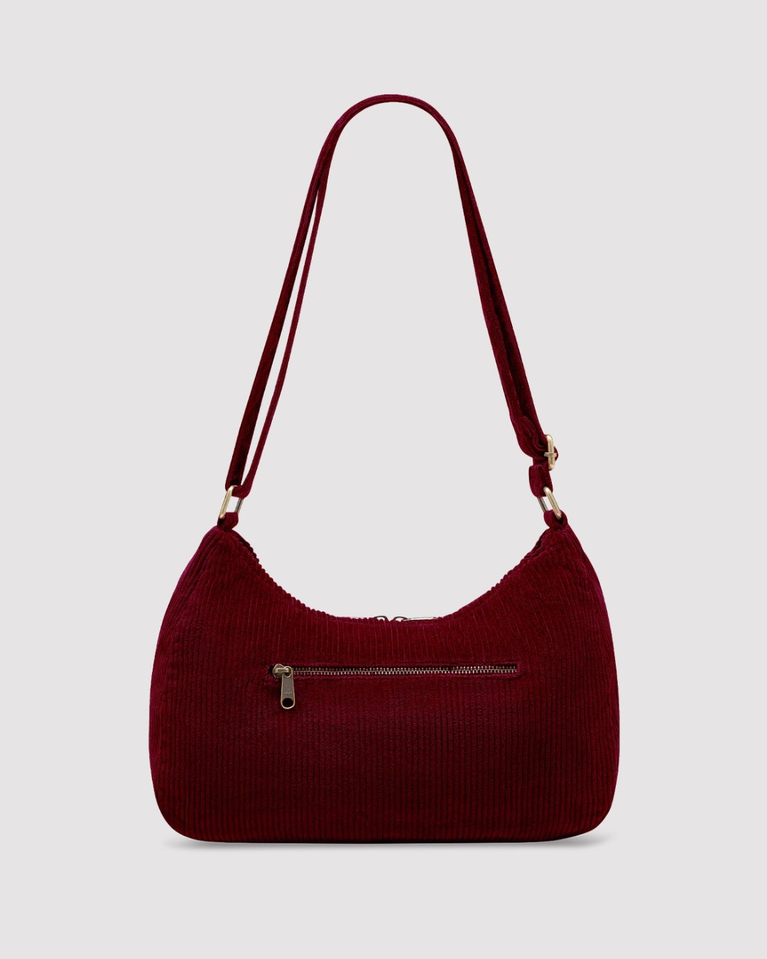 Burgundy Corduroy Rosa Shoulder Bag hindbag