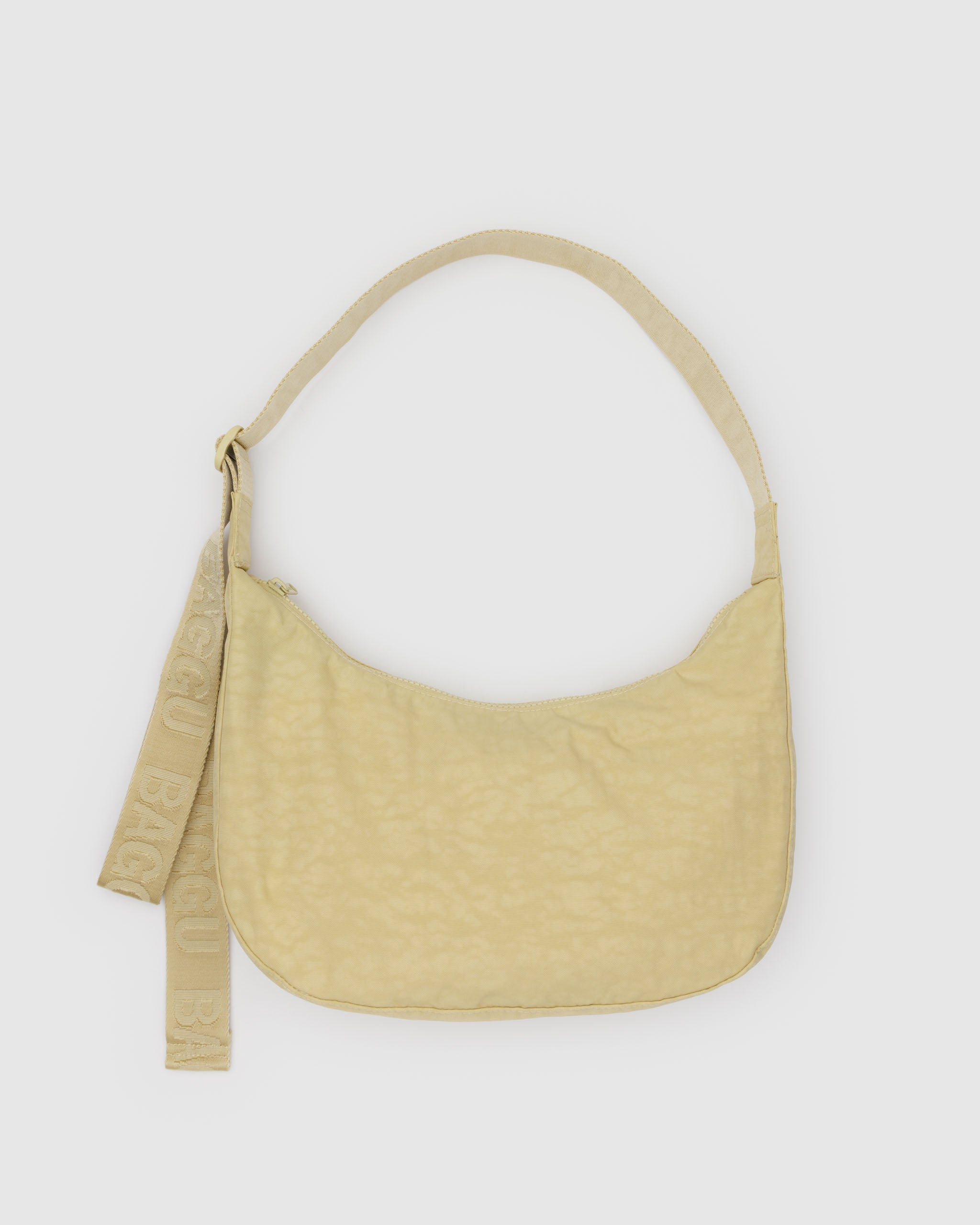 Butter Medium Nylon Crescent Bag | BAGGU | Crossbody Bag