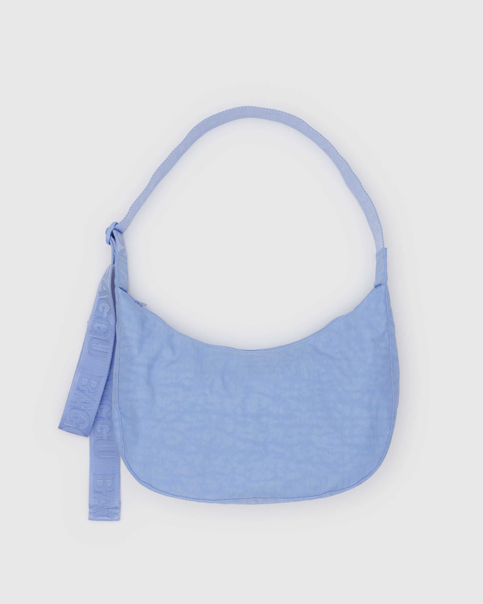 French Blue Medium Nylon Crescent Bag | BAGGU | Crossbody Bag