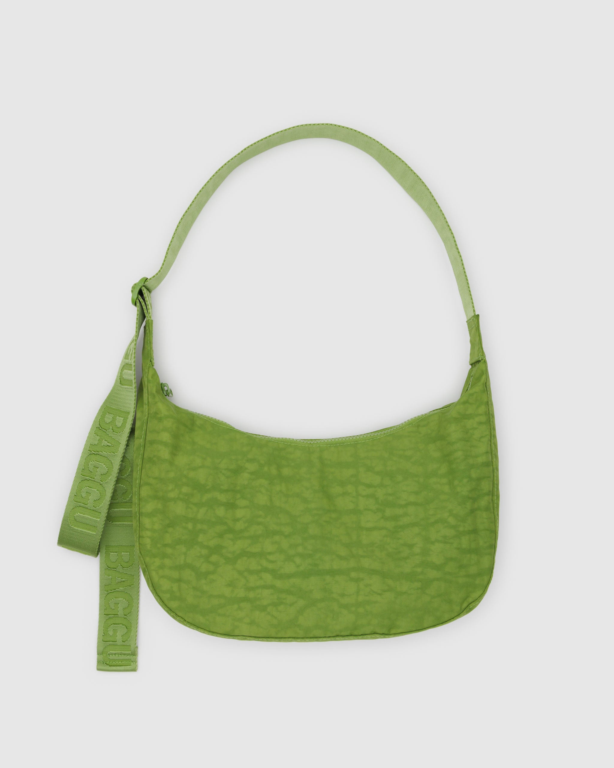 Green Juice Medium Nylon Crescent Bag | BAGGU | Crossbody Bag